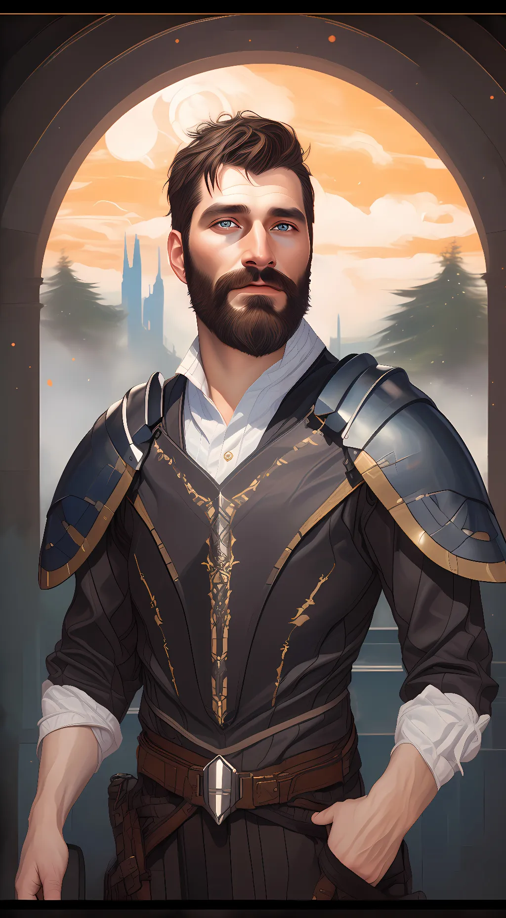 ai character: Grim background