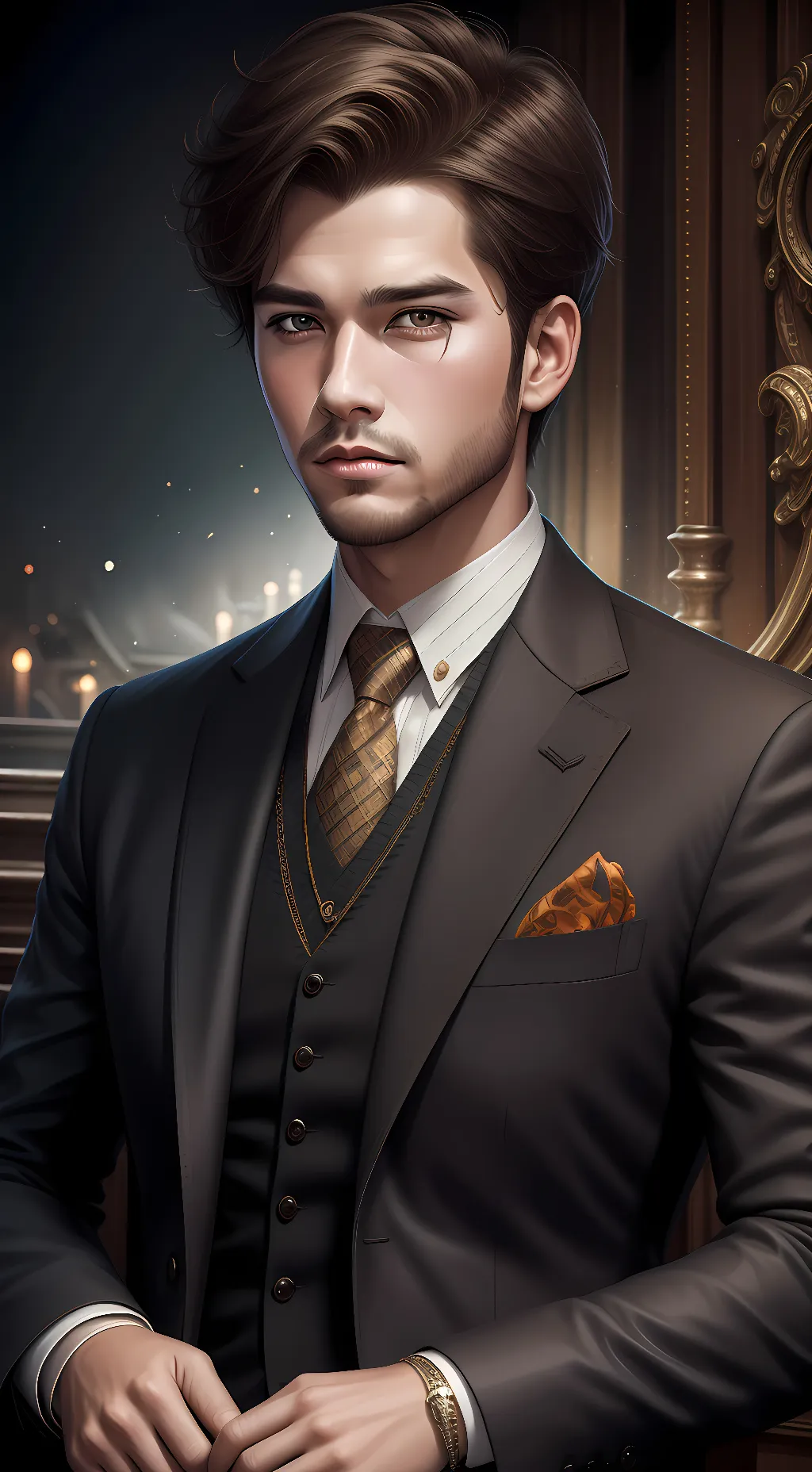 ai character: shadow background