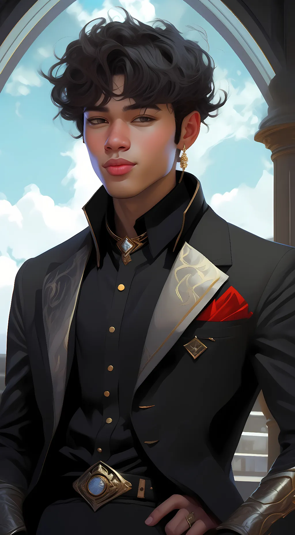 ai character: sky background