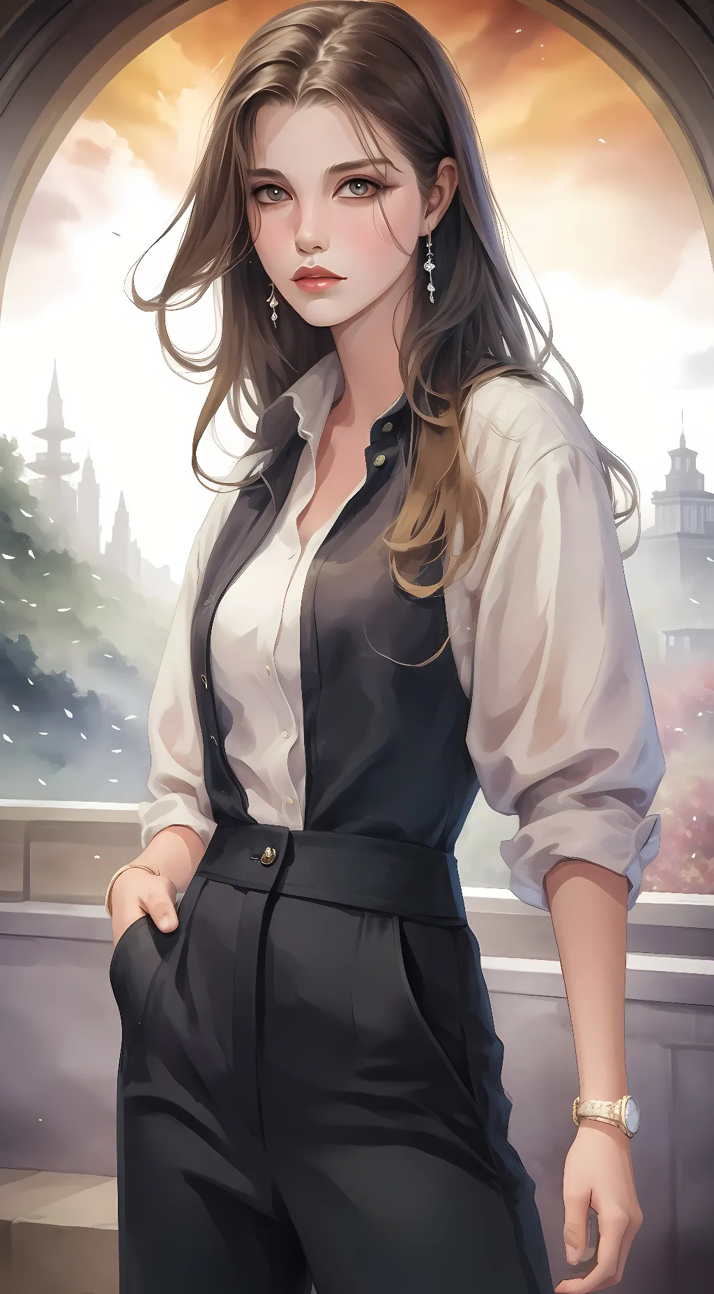ai character: Sky background