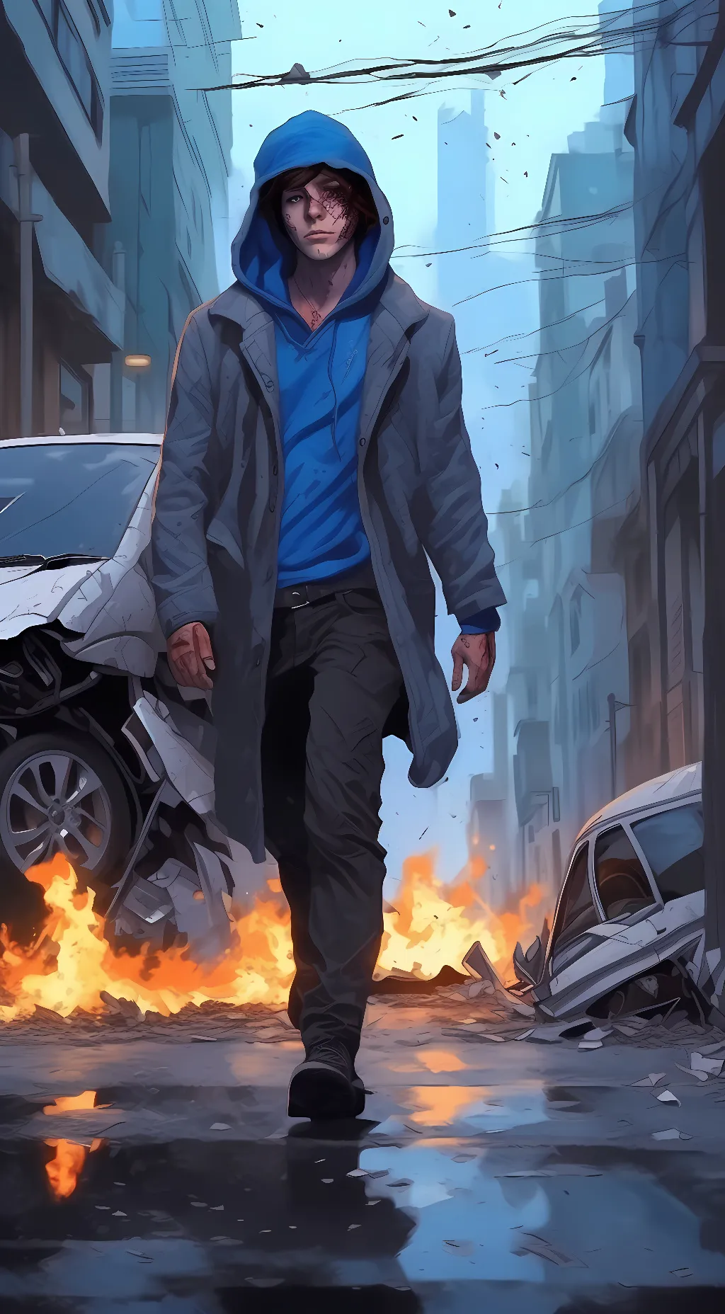 ai character: ticcy toby  background