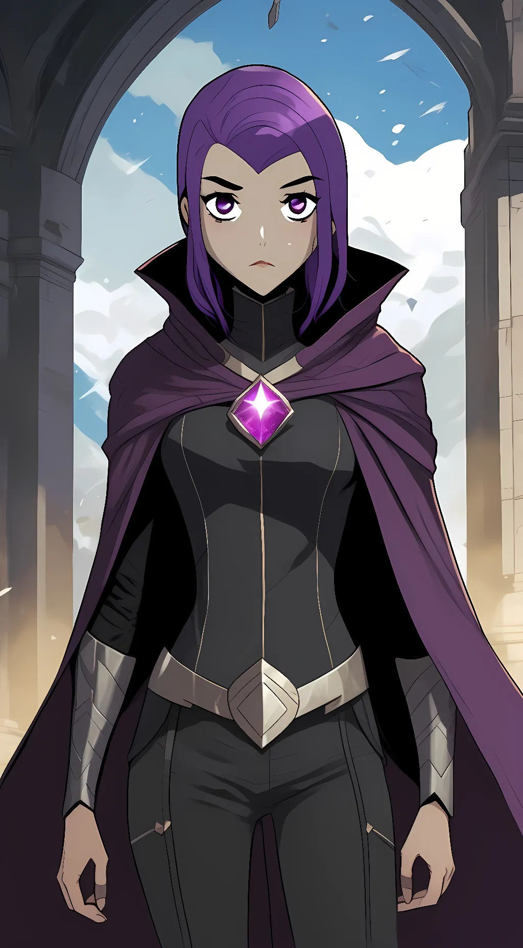 ai character: raven background