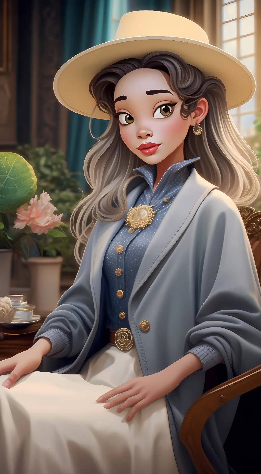 ai character: Tiana  background