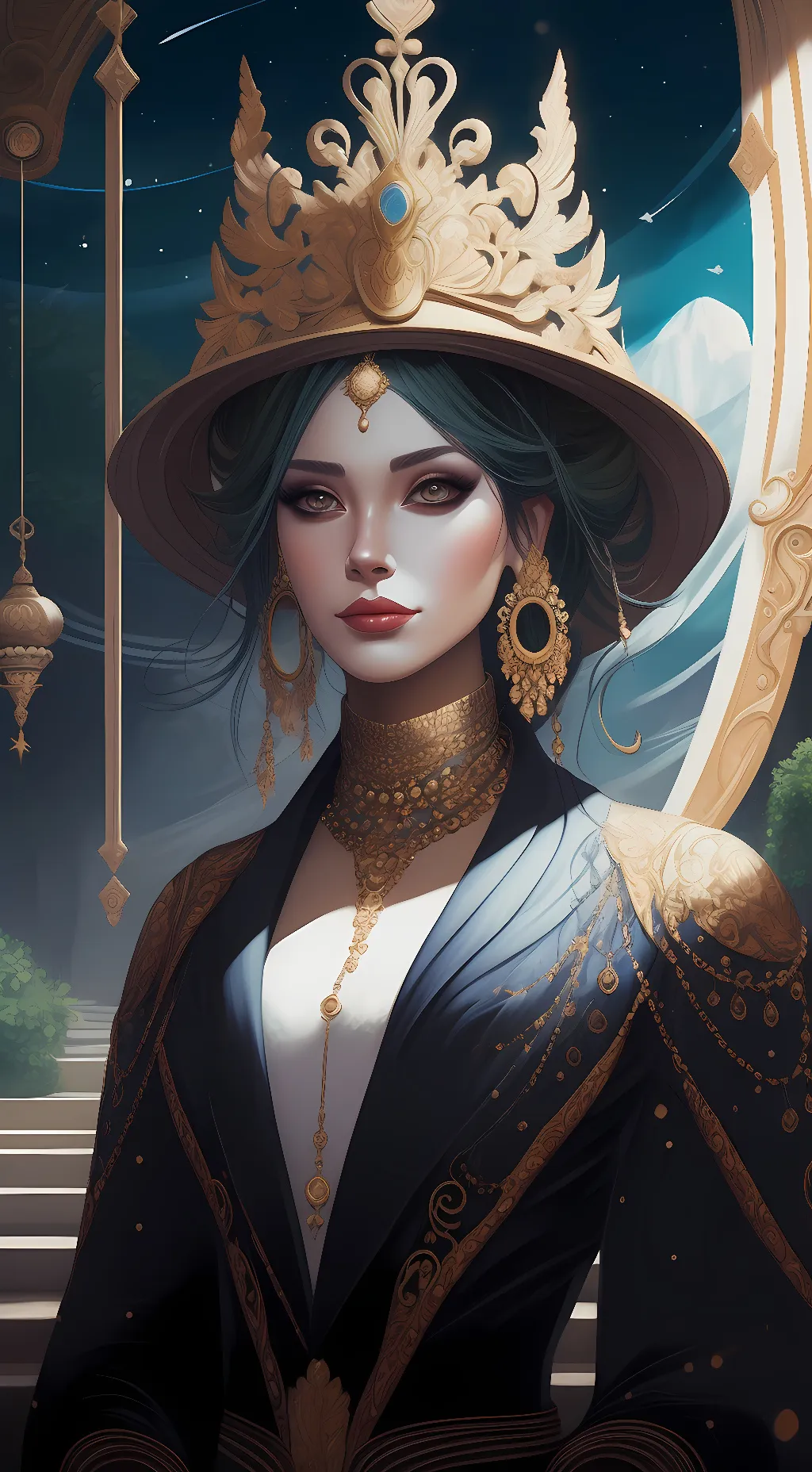 ai character: Queen Moonshine background