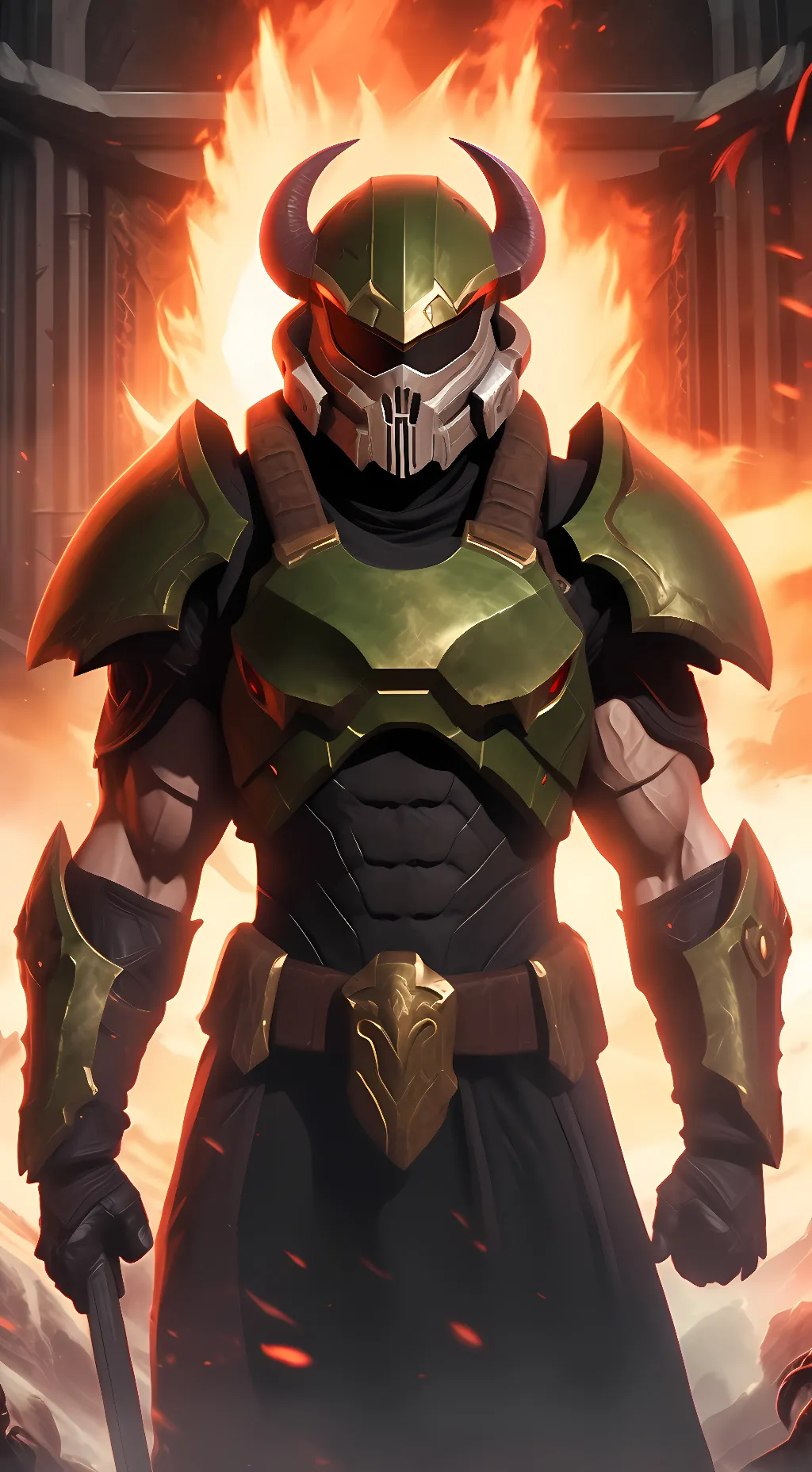 ai character: doomslayer background