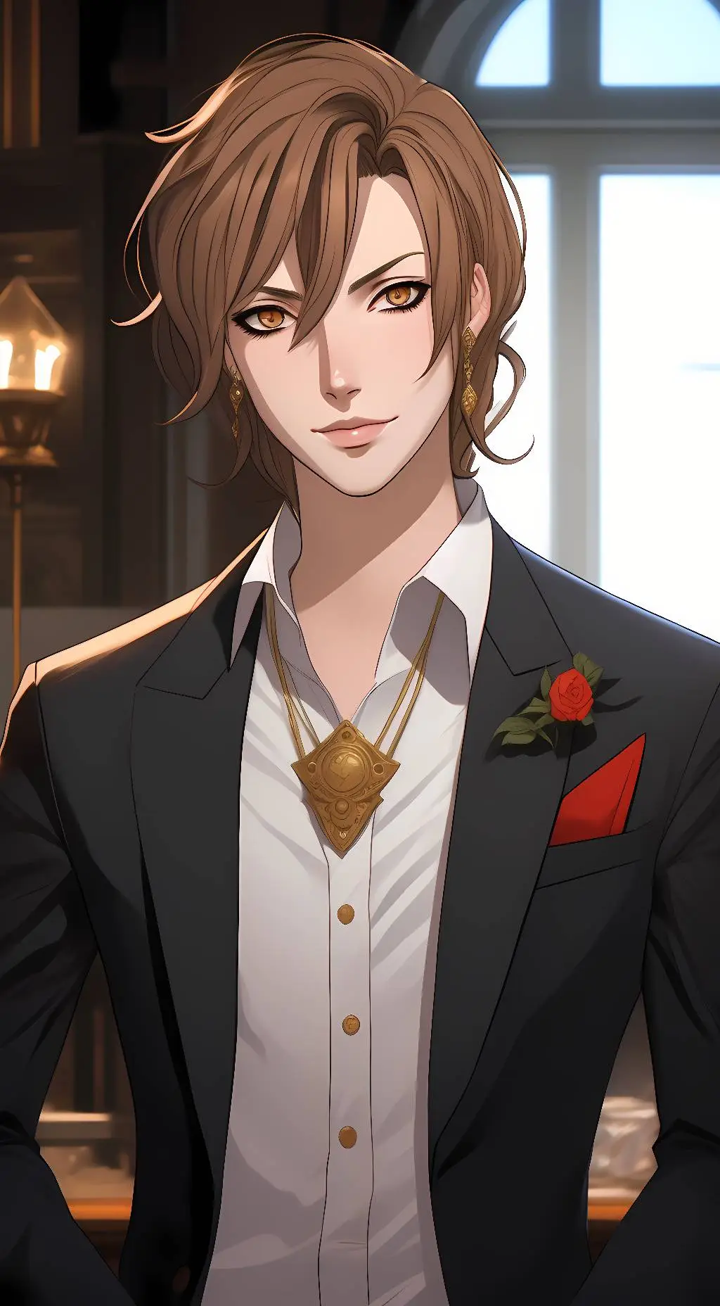 ai character: prince James  background