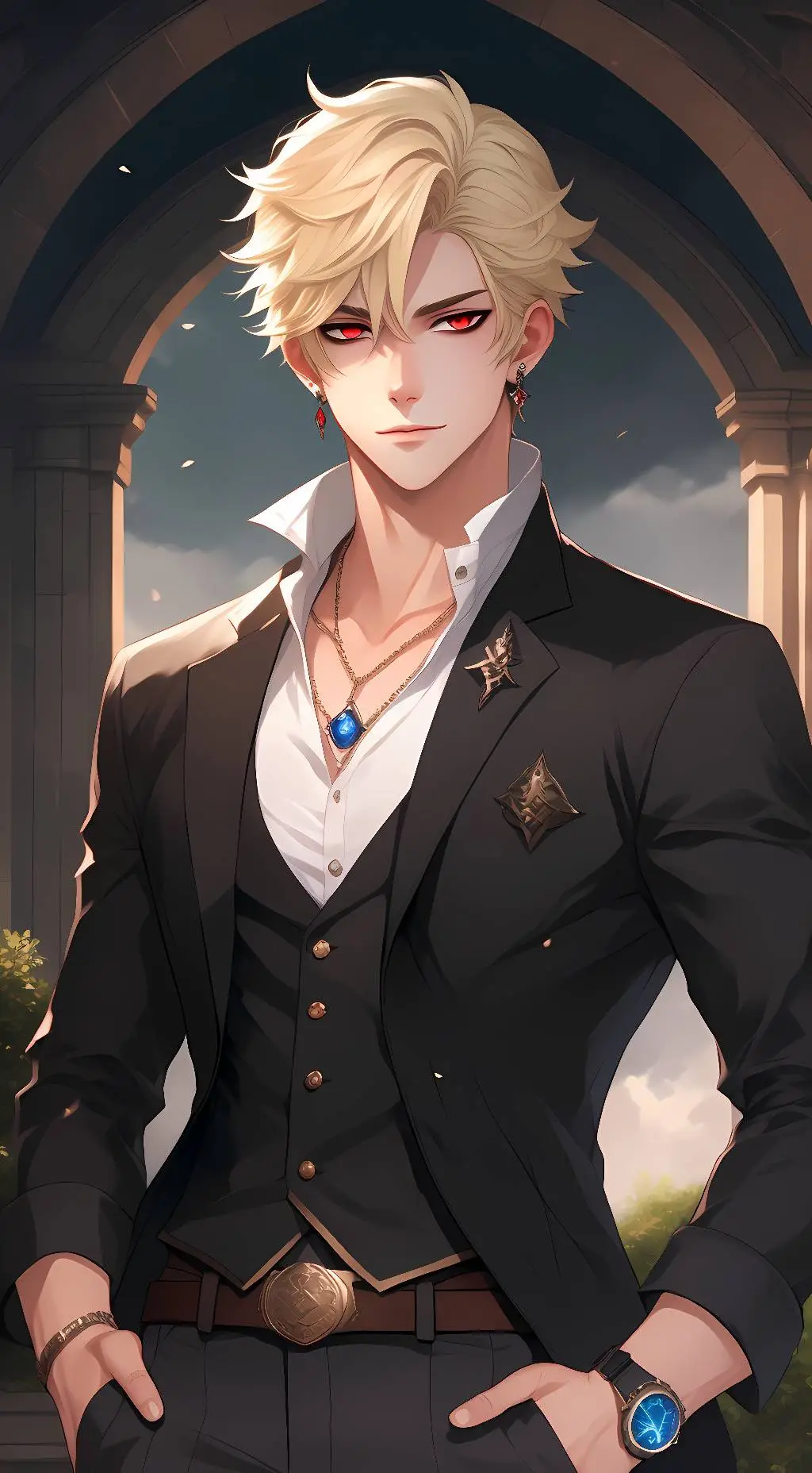 ai character: Bakugou Katsuki background