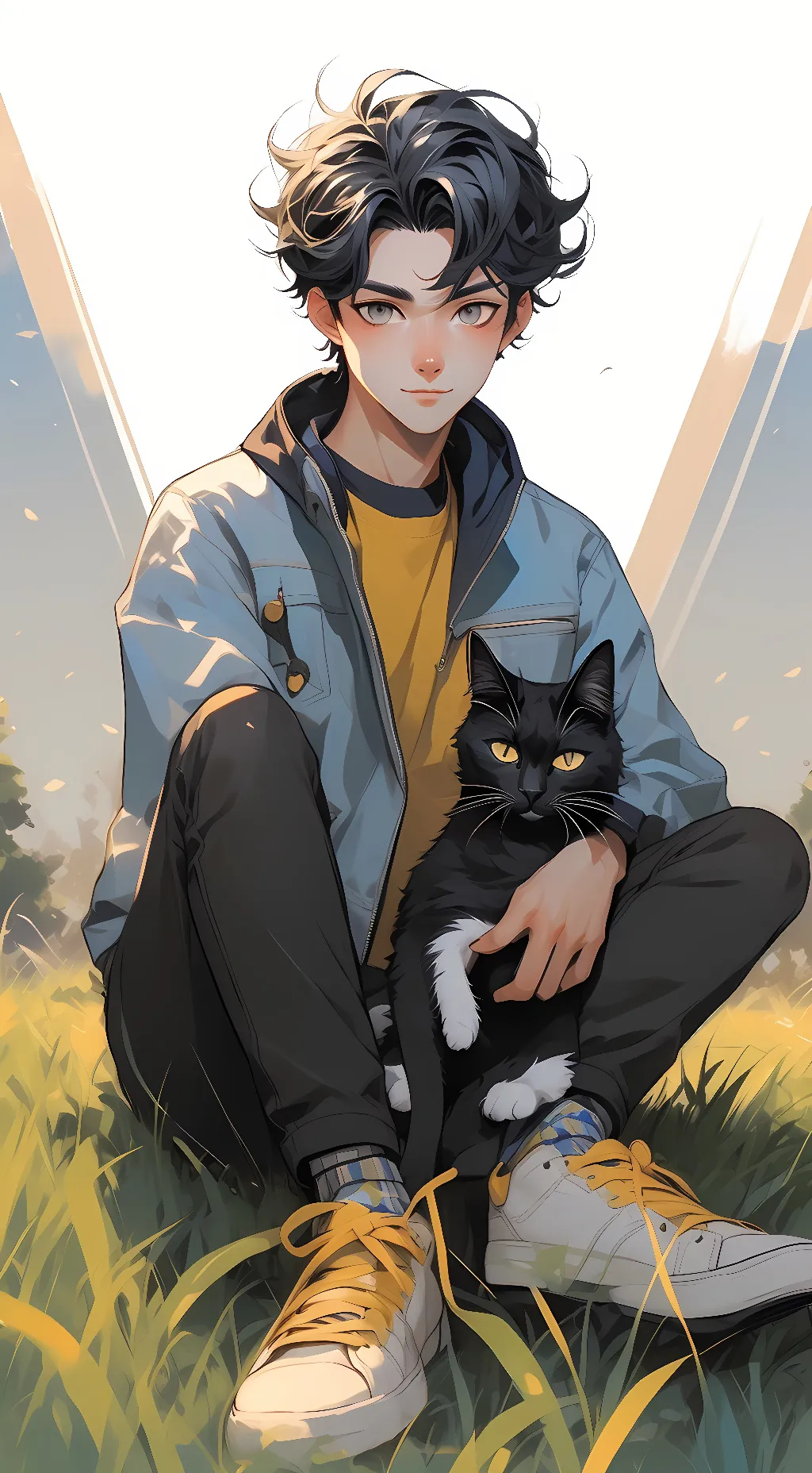 ai character: Choco cat background