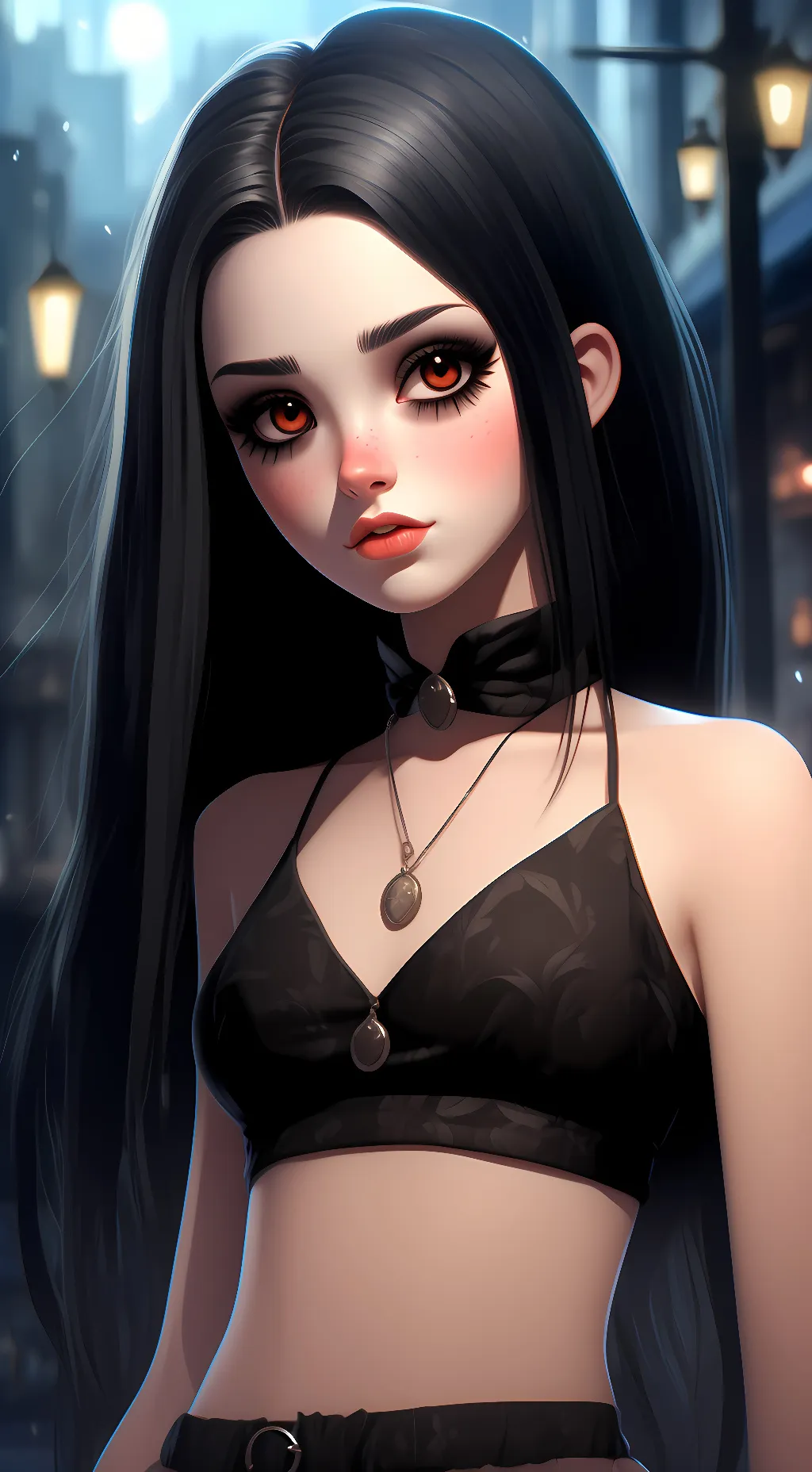 ai character: Wednesday  background