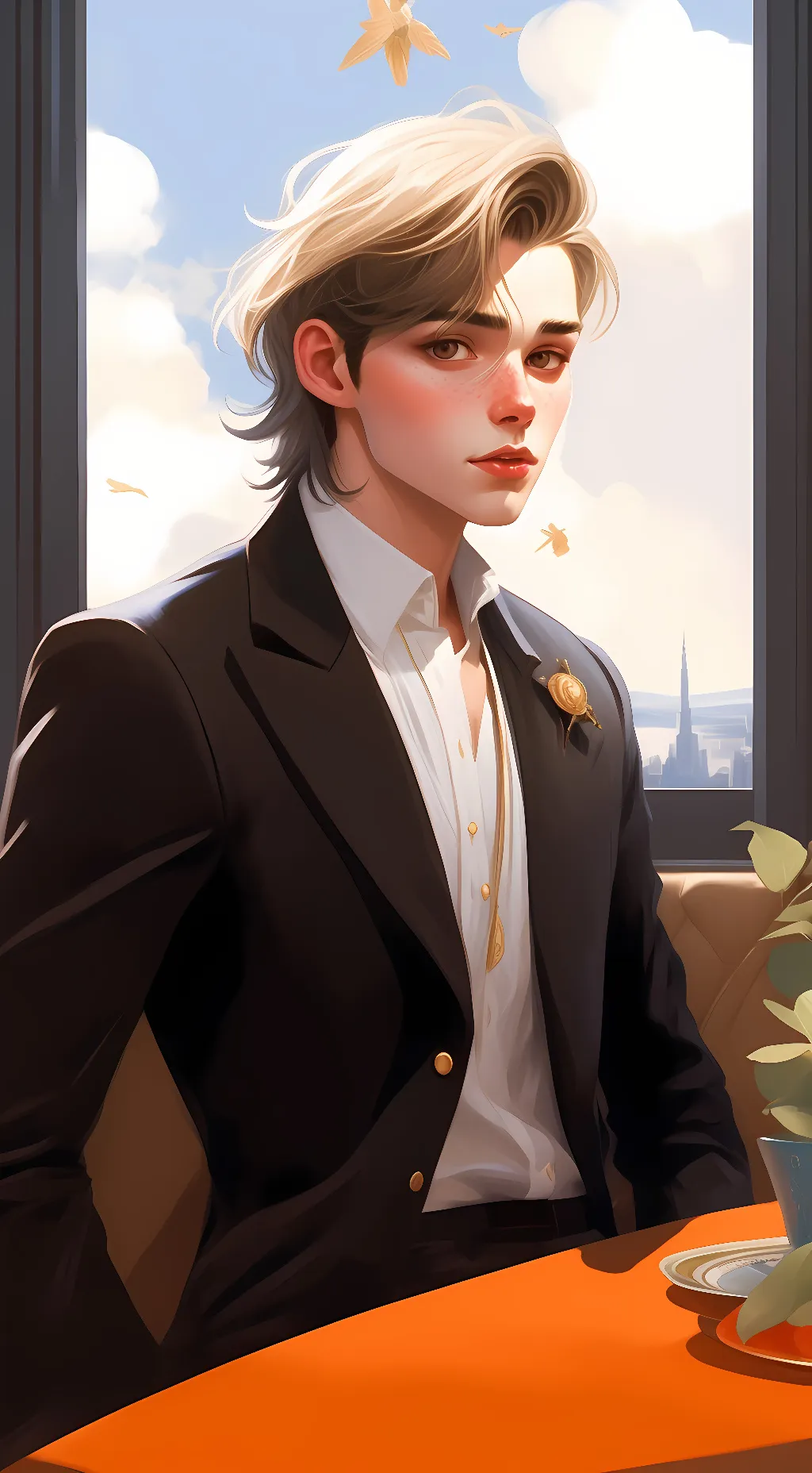 ai character: Leonardo dicaprio background