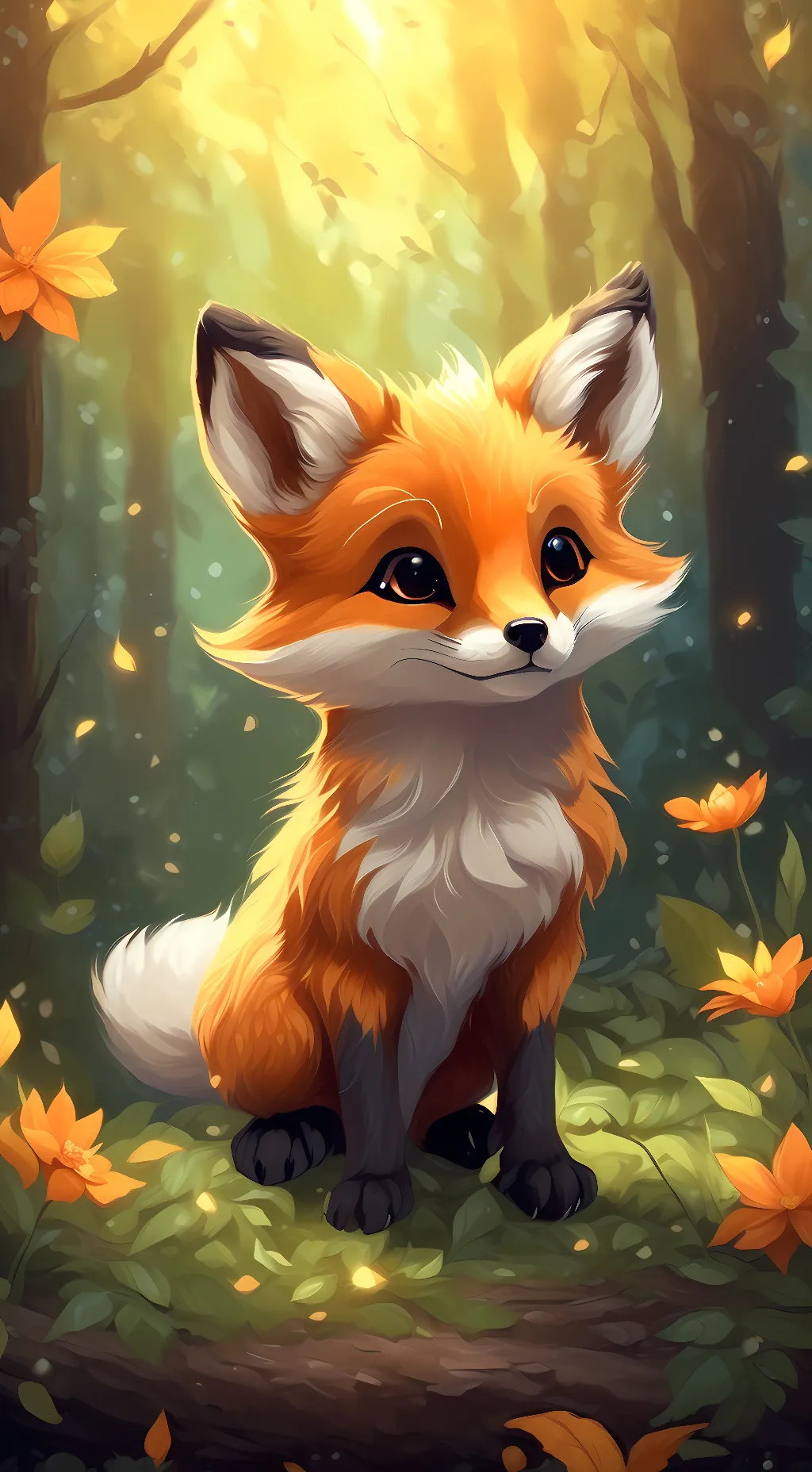 ai character: Autumn background