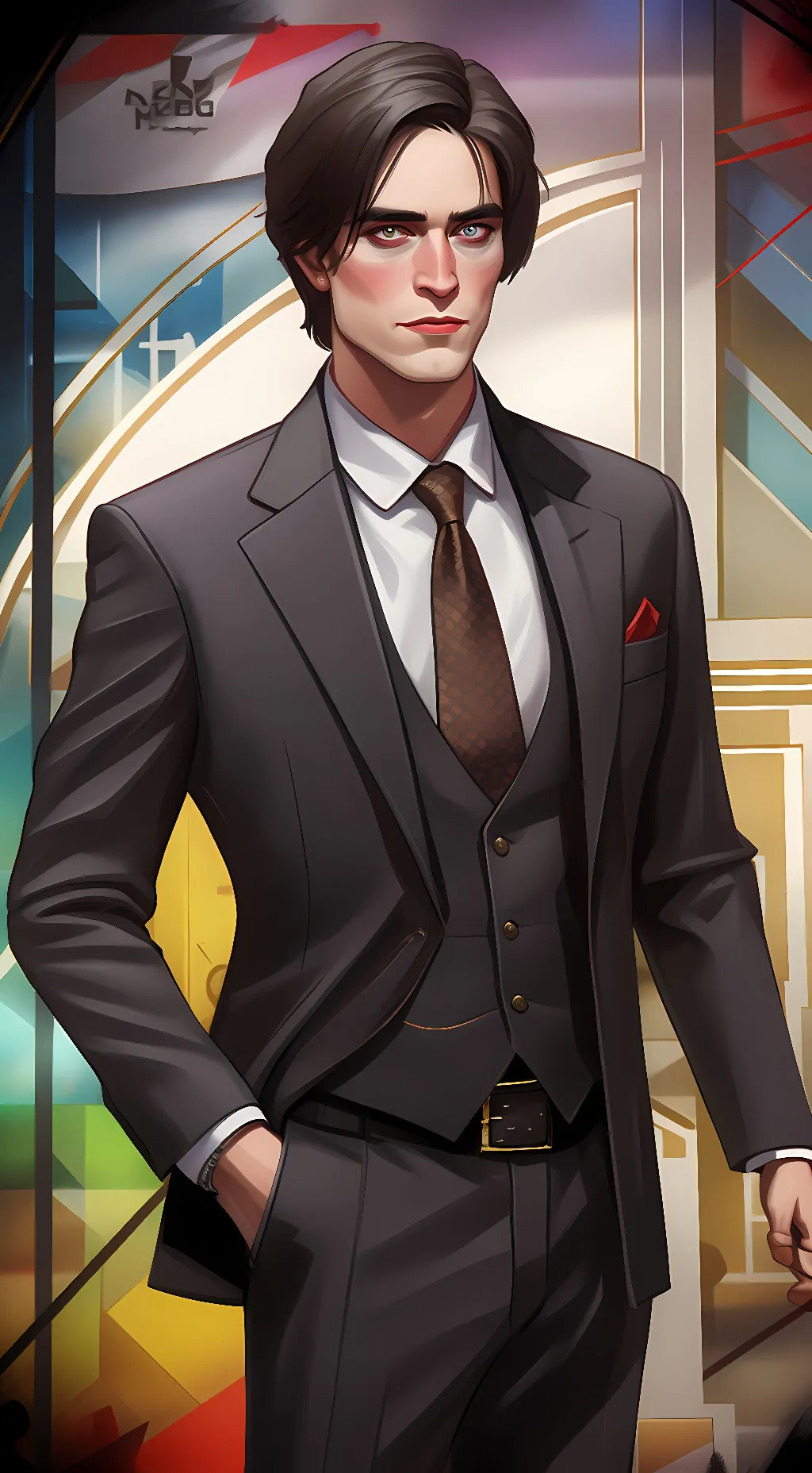 ai character: Bruce Wayne  background