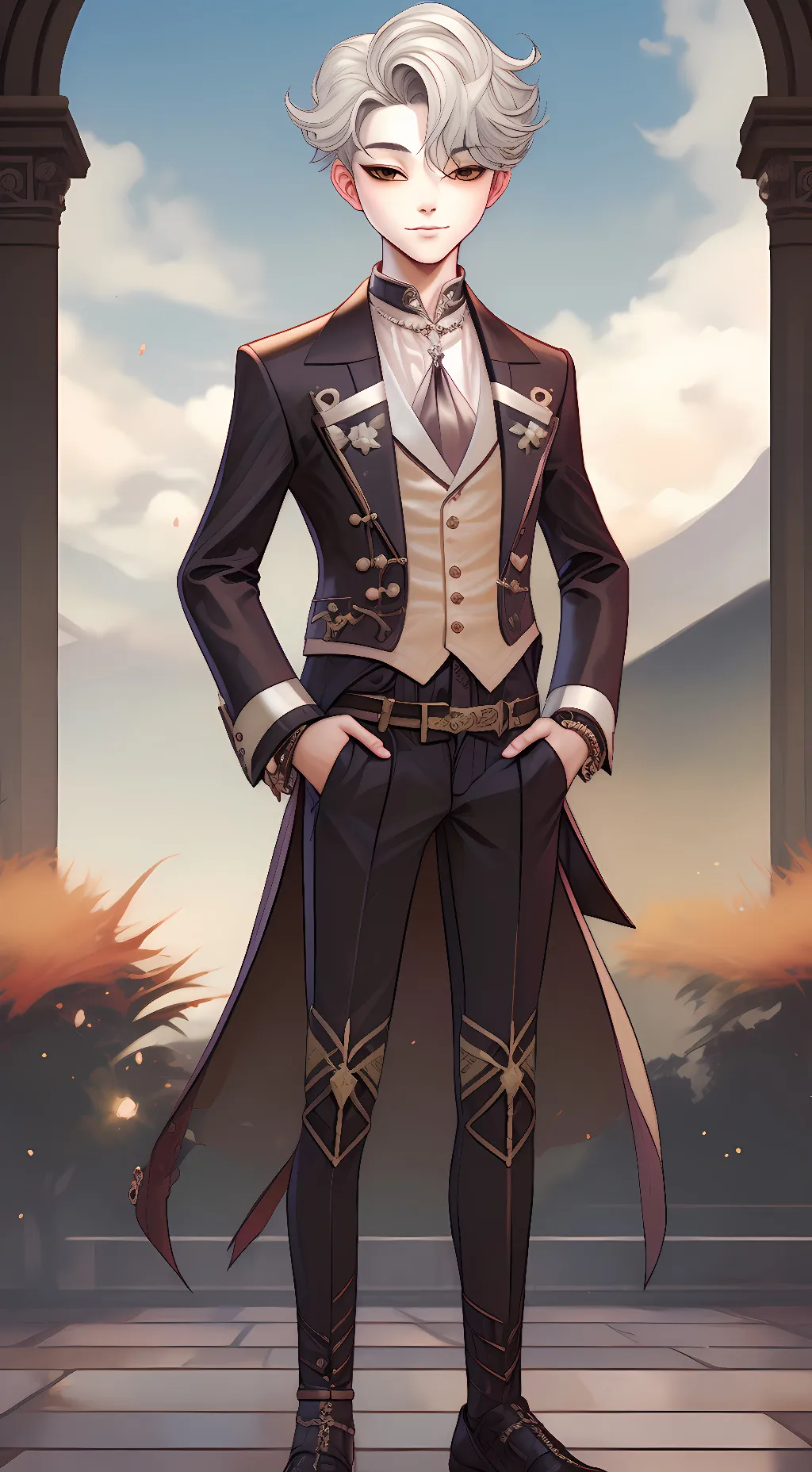 ai character: Ash and Zero background