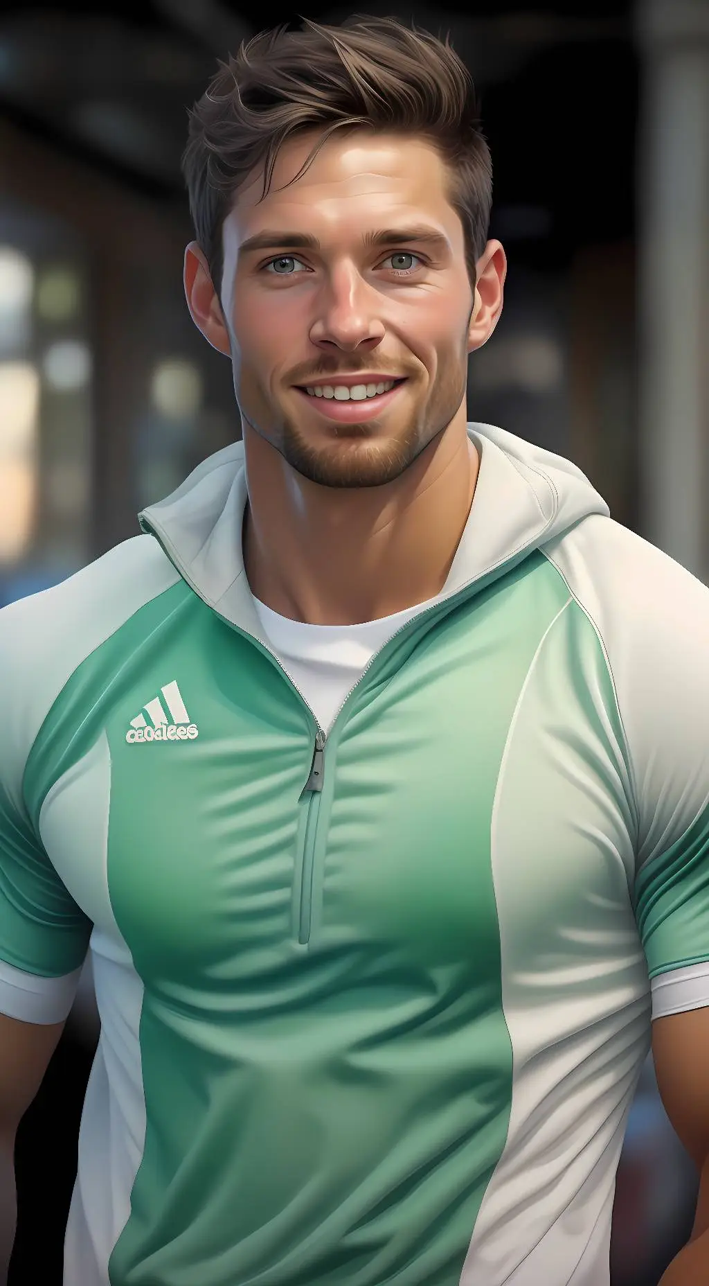 ai character: Sean Silver background