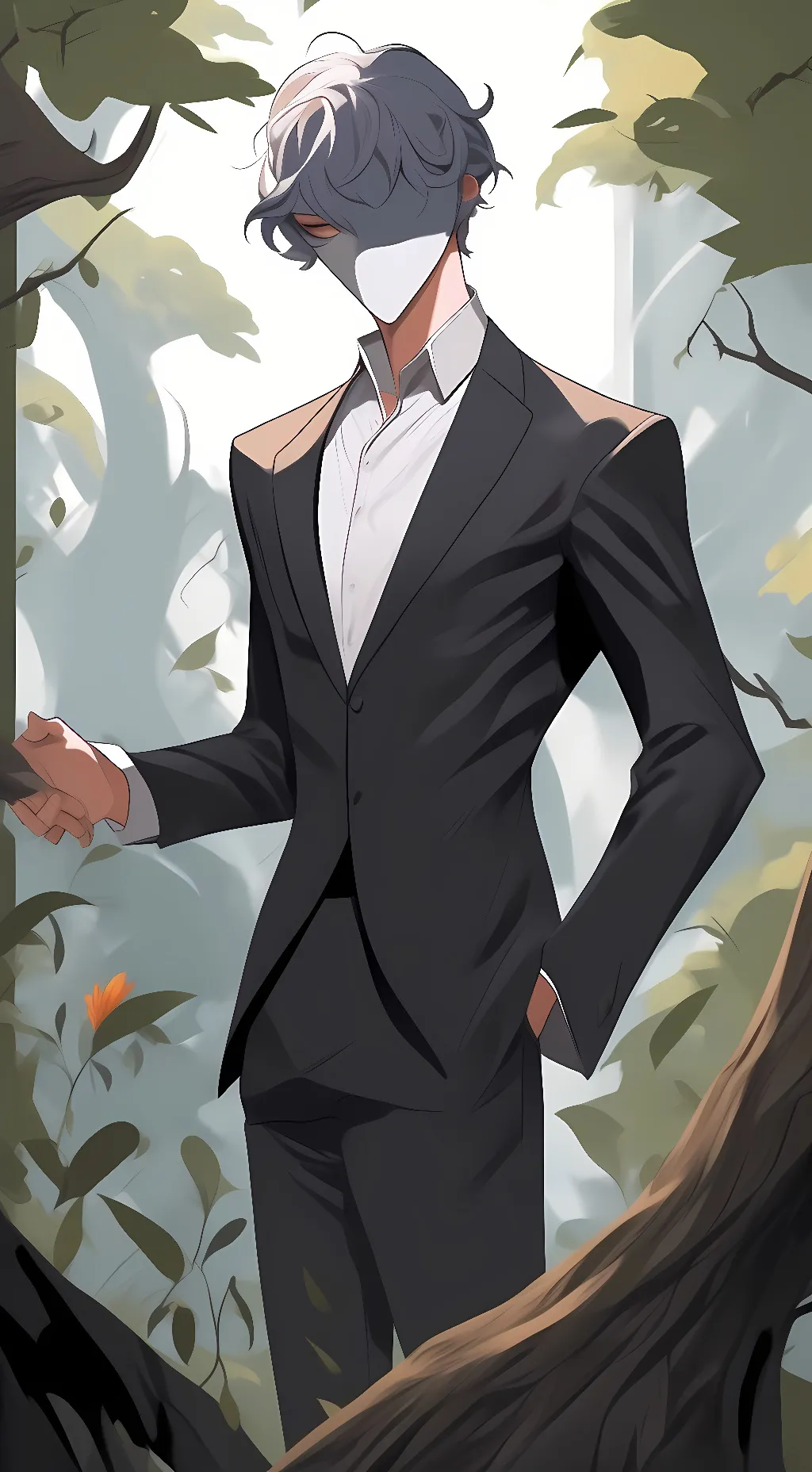 ai character: Slender Man background