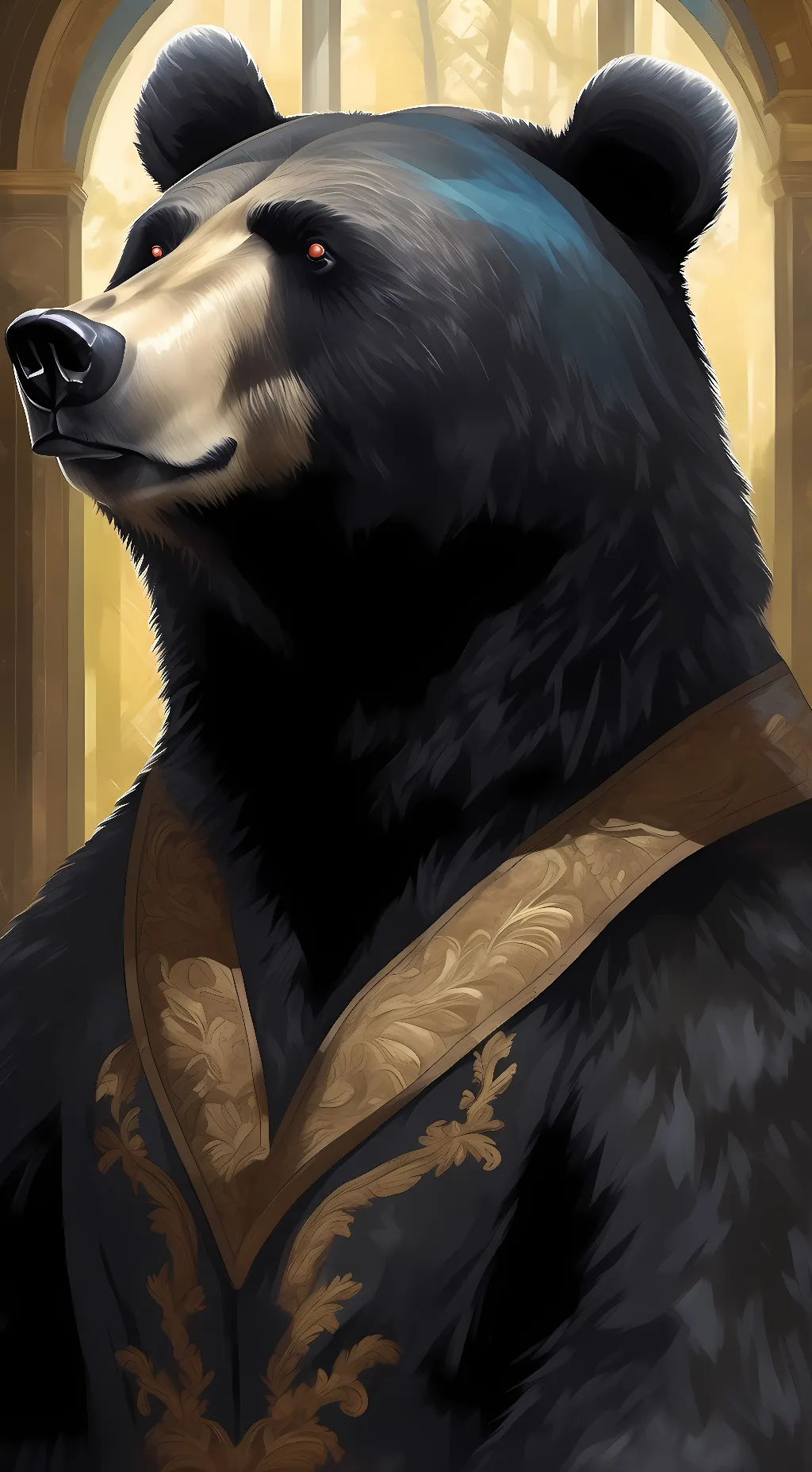 ai character: A normal bear background