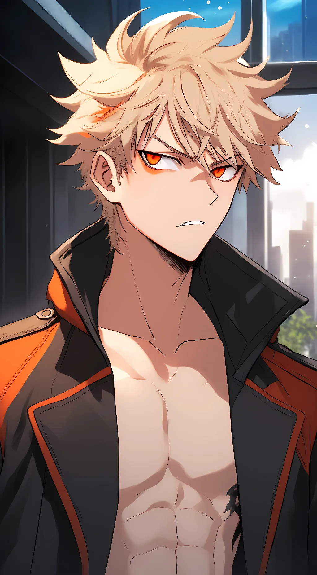 ai character: Bakugo  background