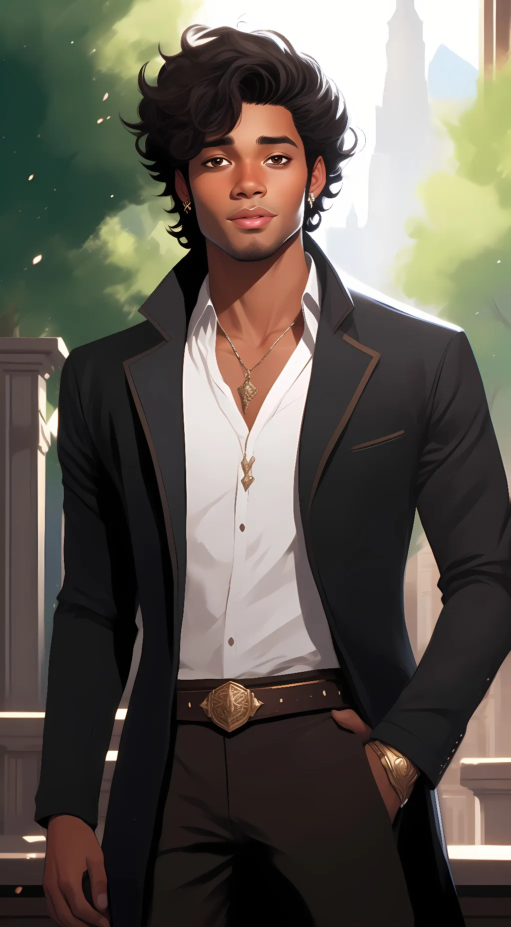ai character: eathan  background