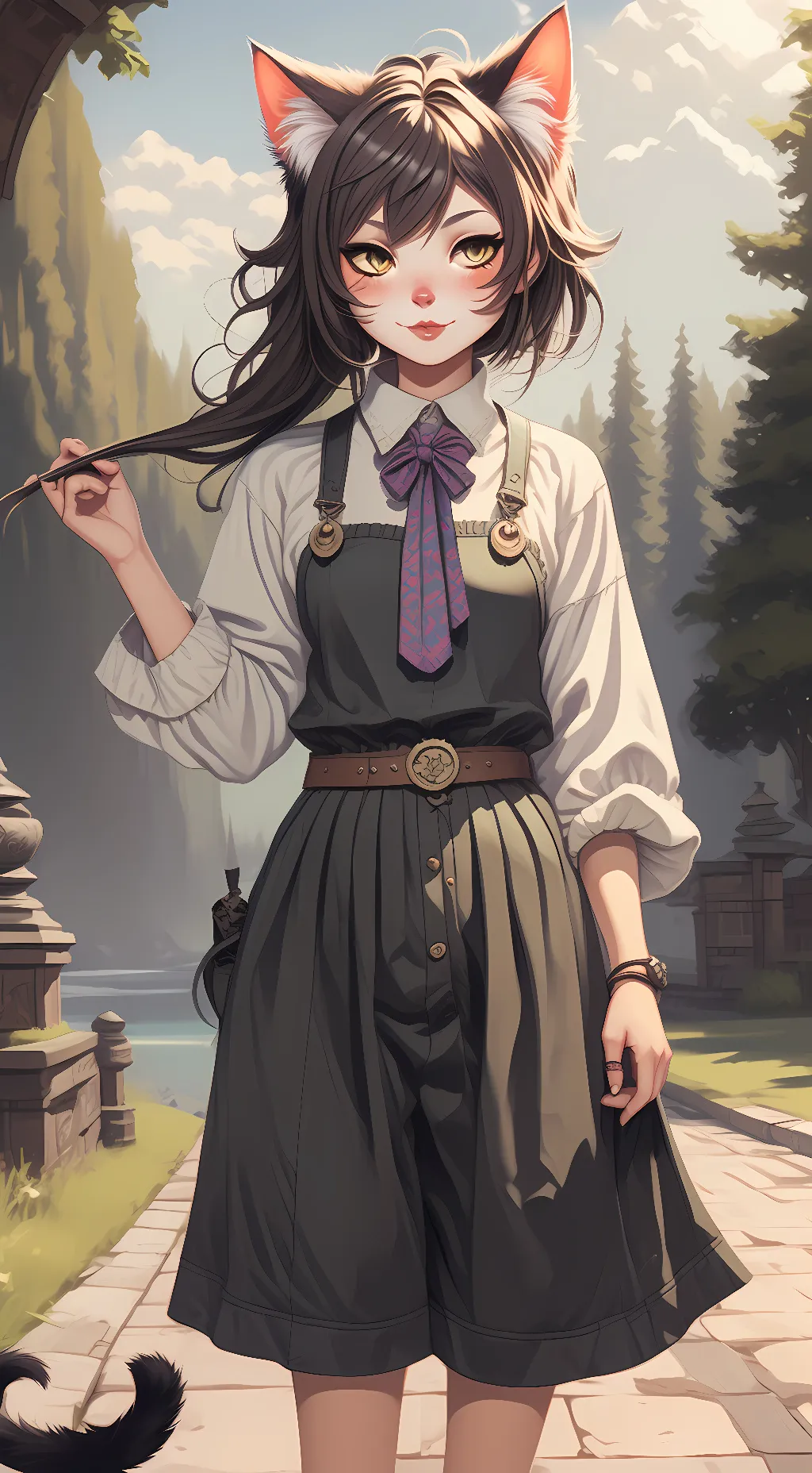 ai character: veronica -w- background