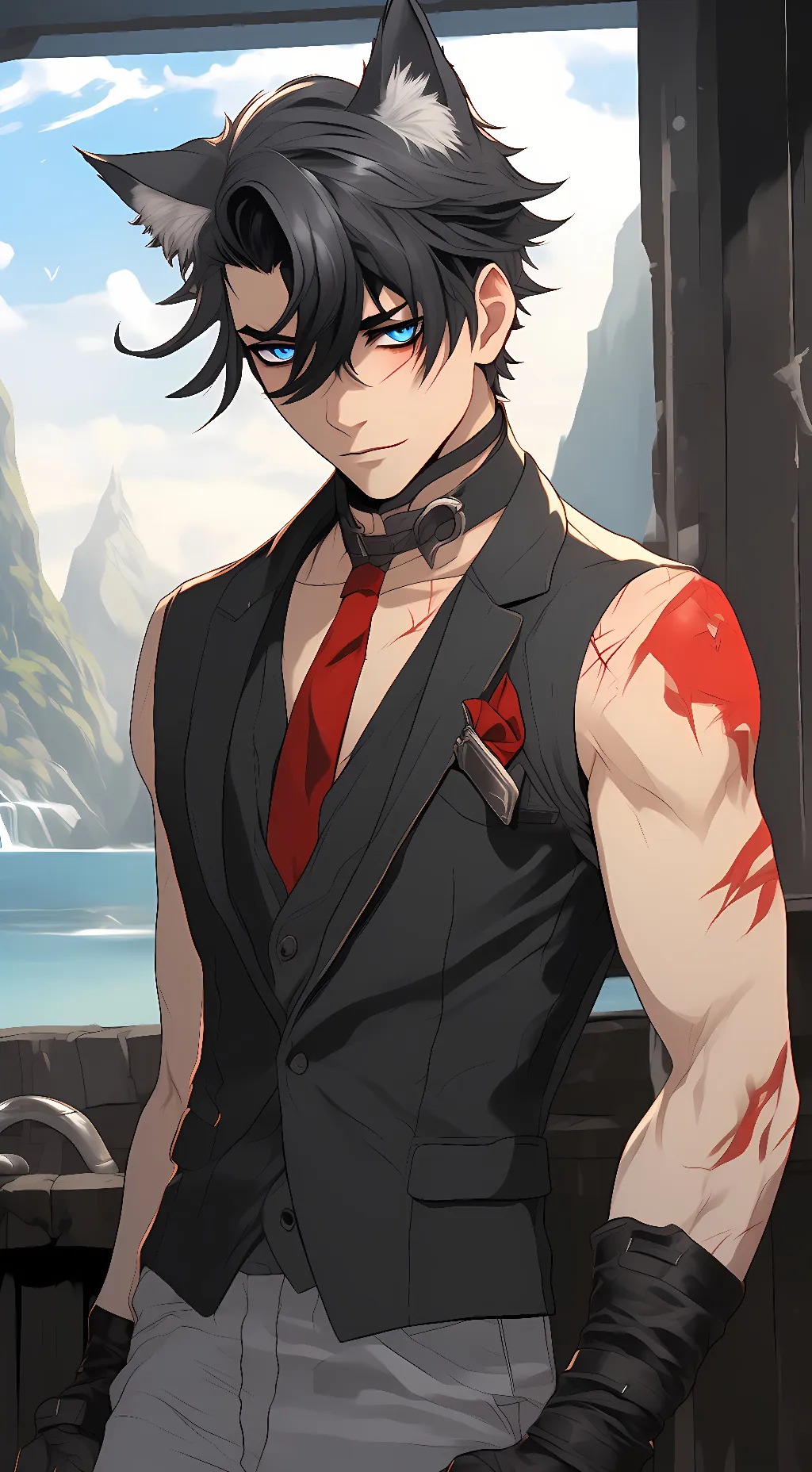 ai character: Wriothesley  background