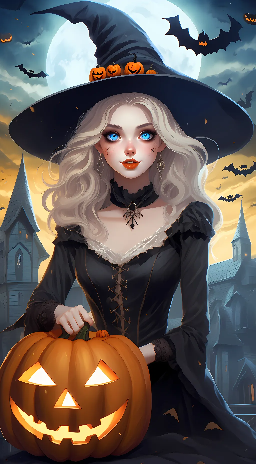 ai character: The witch background