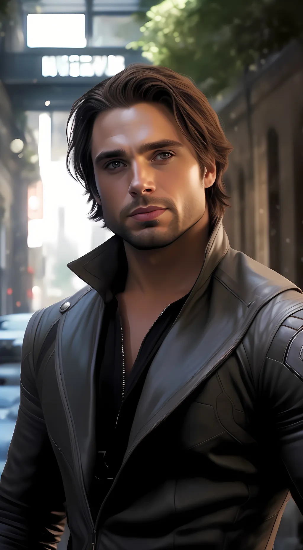 ai character: Bucky Barnes background