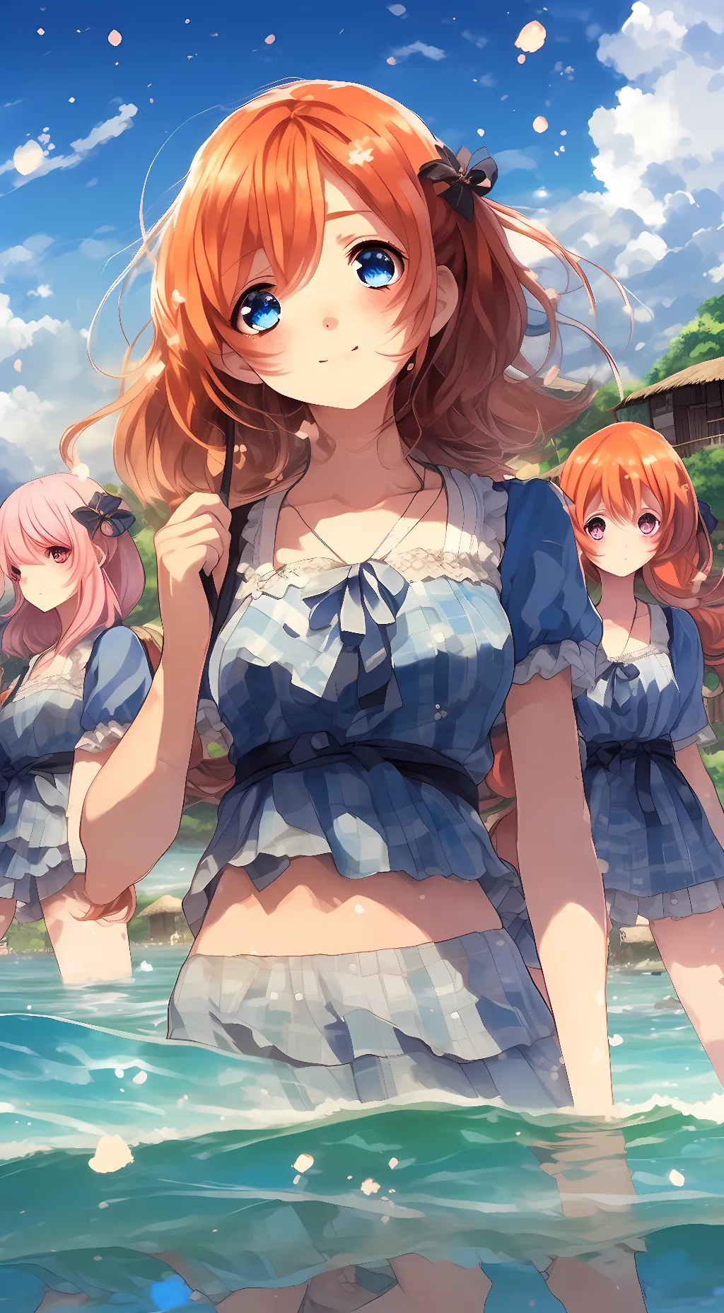 ai character: group of girls background