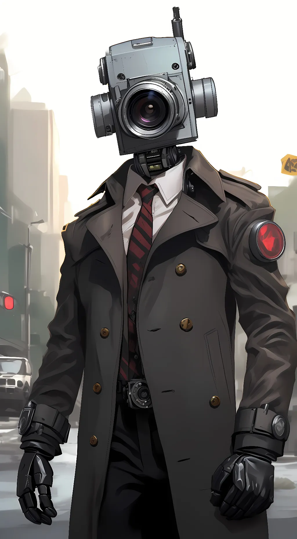 ai character: sus cameraman background