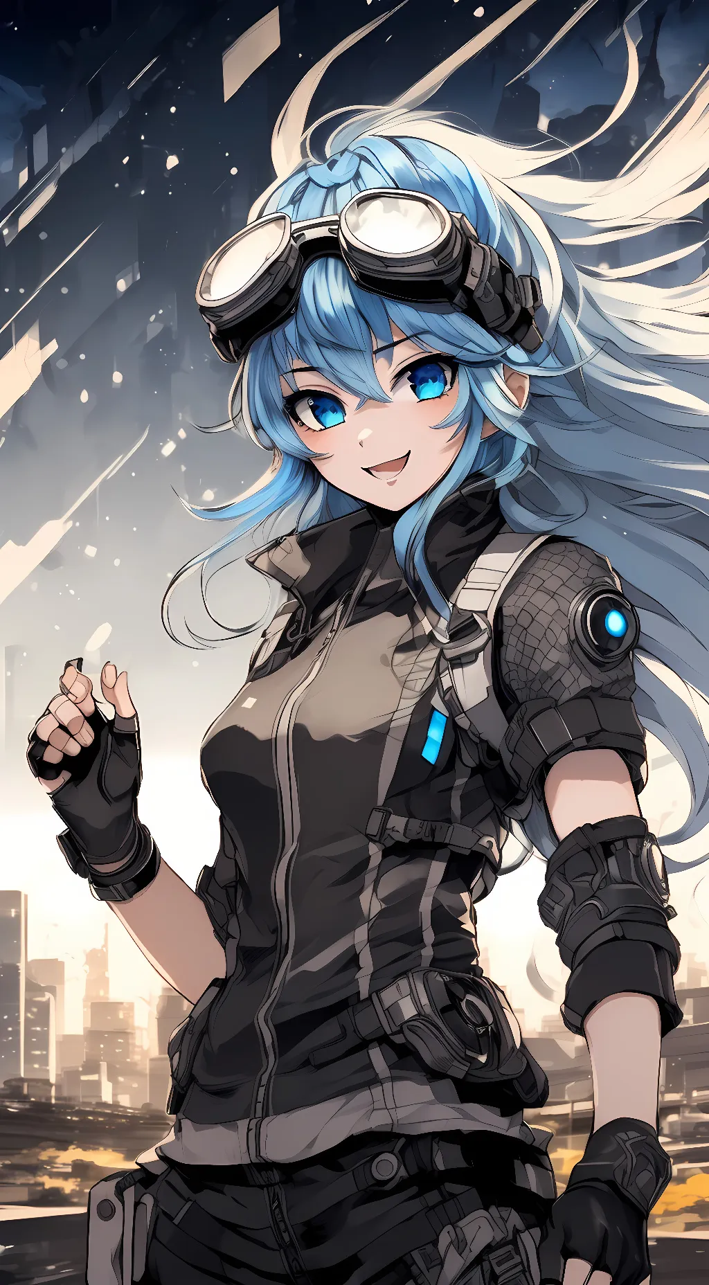 ai character: Decaying silo Girl background