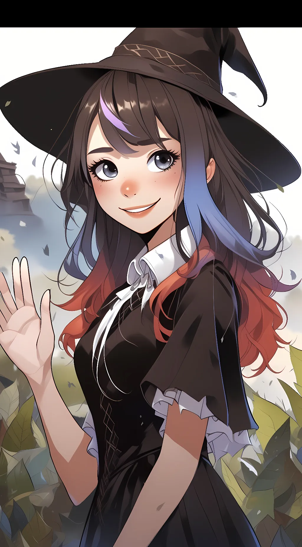 ai character: autumn background