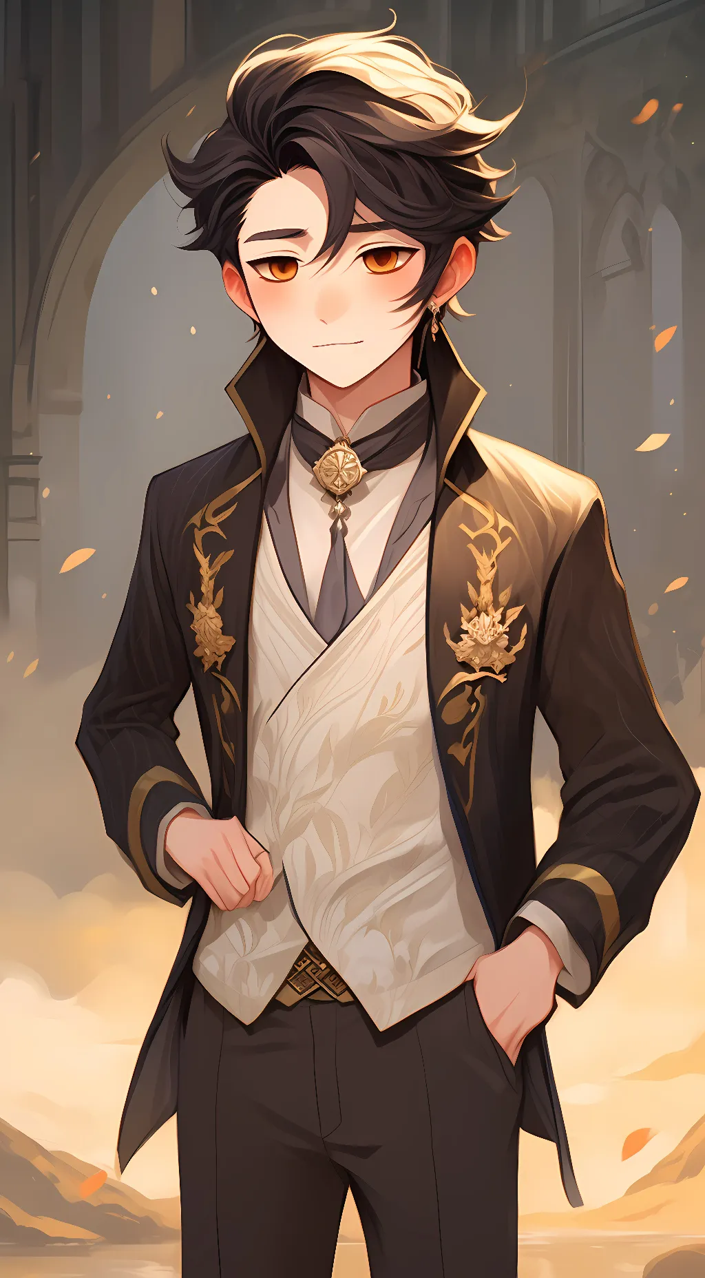 ai character: Moon background