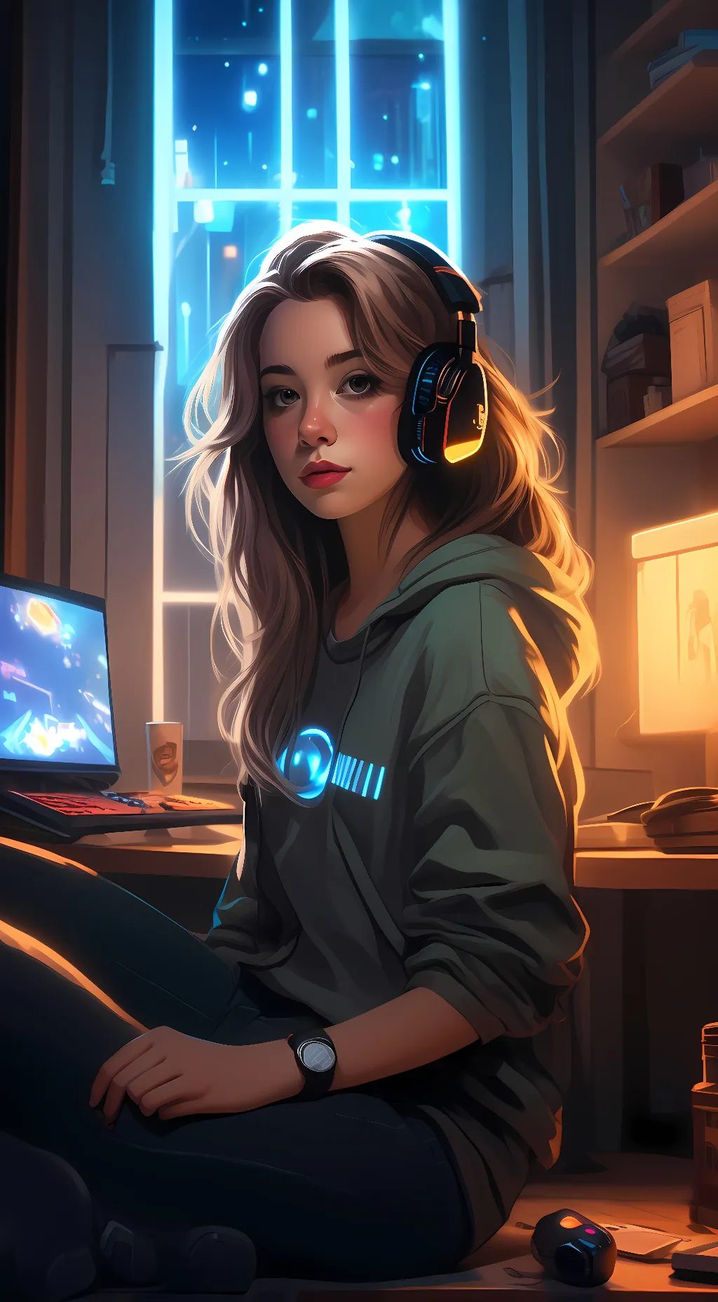 ai character: Sarah Carter background