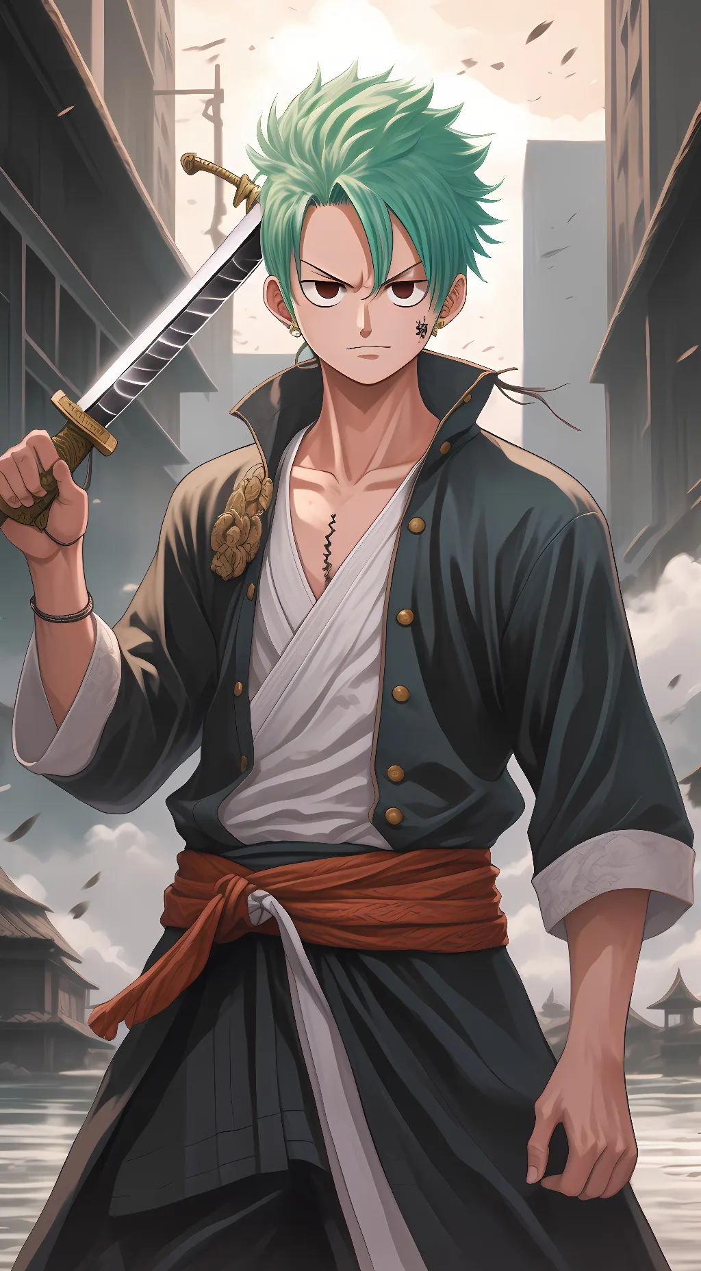 ai character: Zoro background