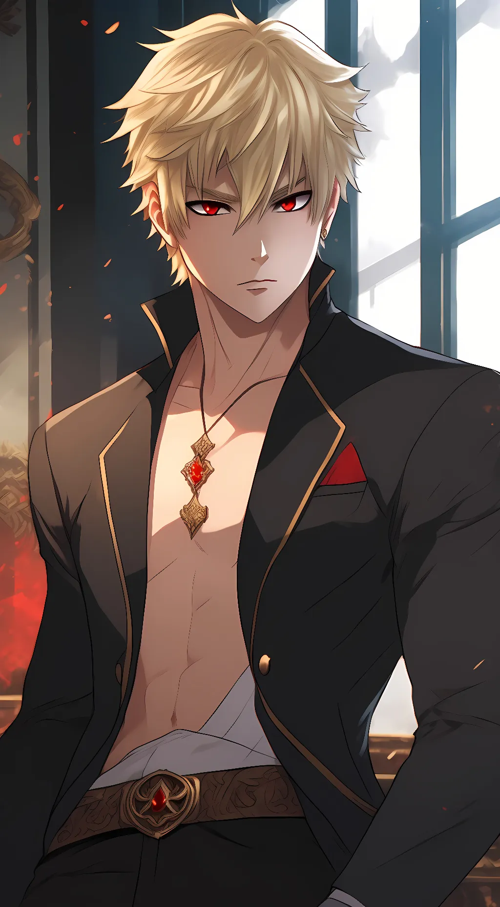 ai character: Katsuki Bakugou background