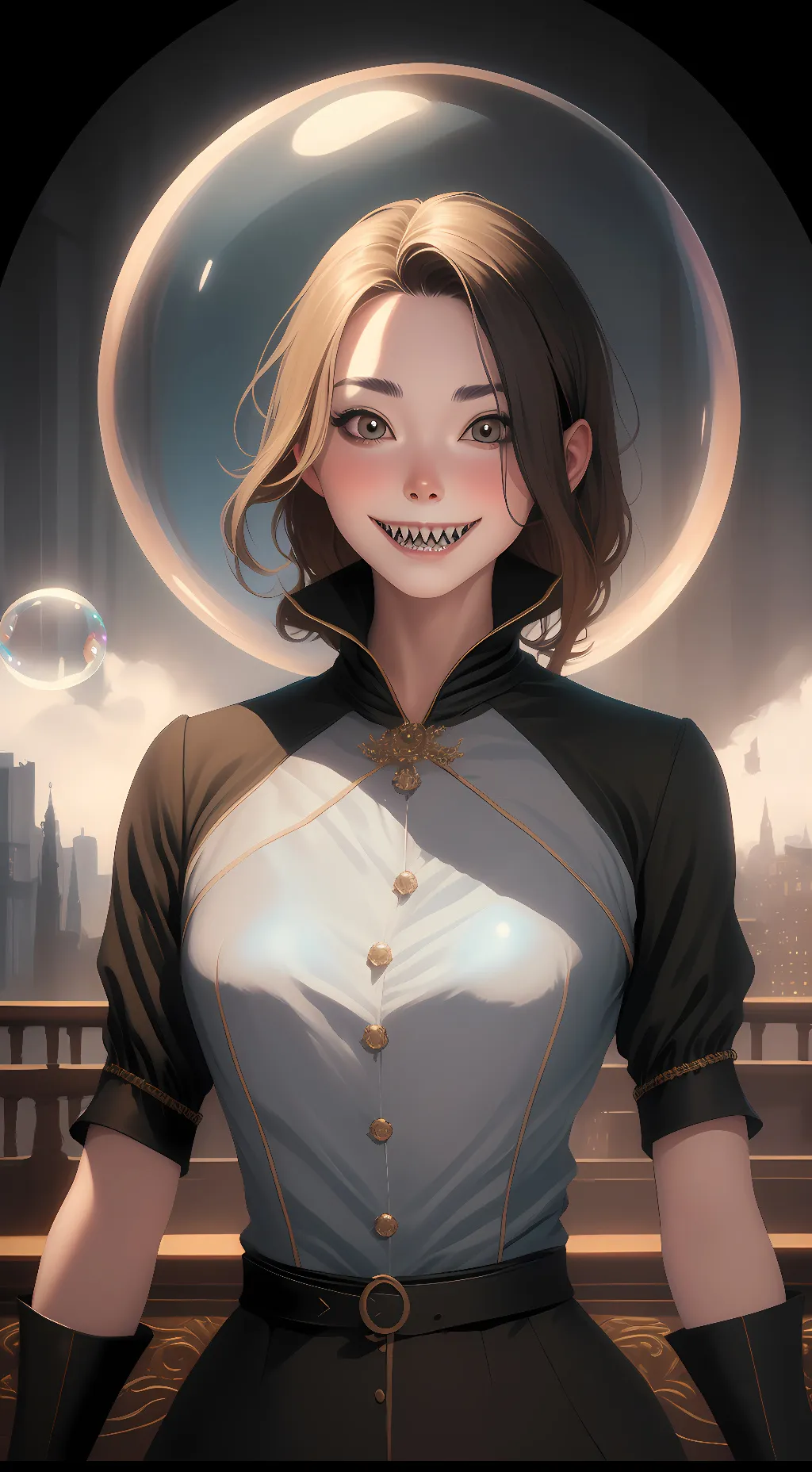 ai character: Bubble background