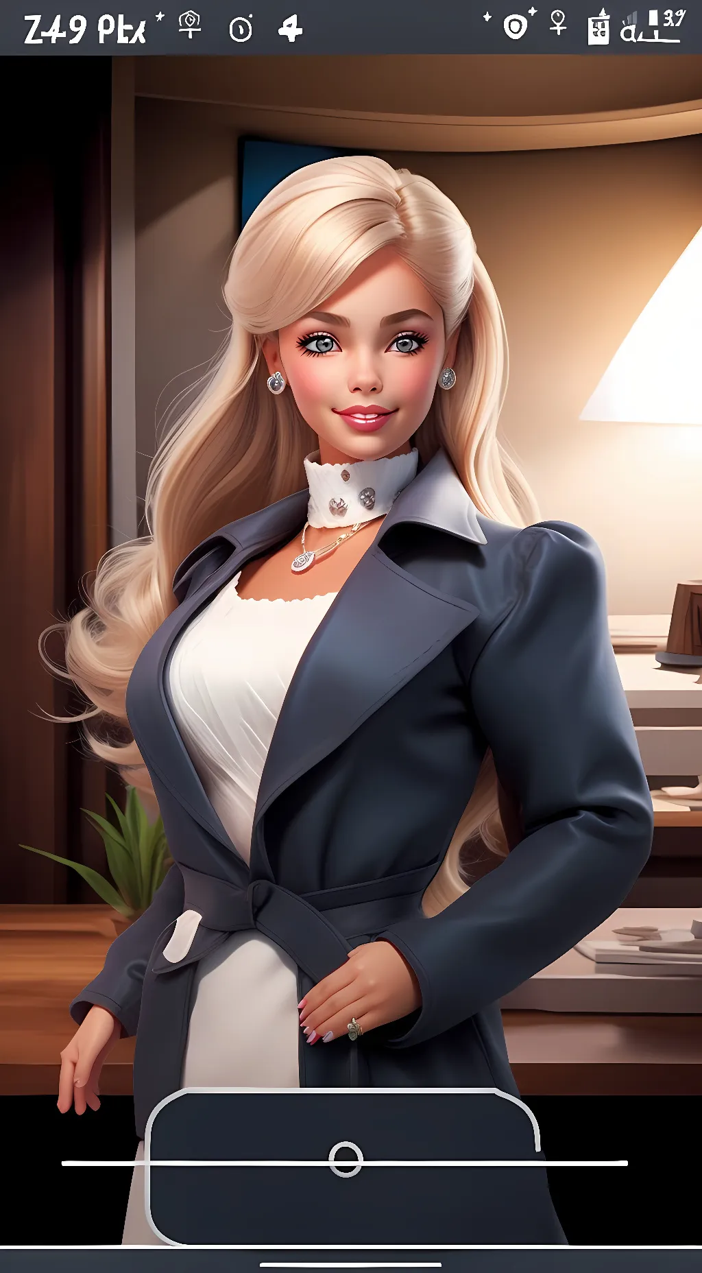 ai character: Barbie 87s background