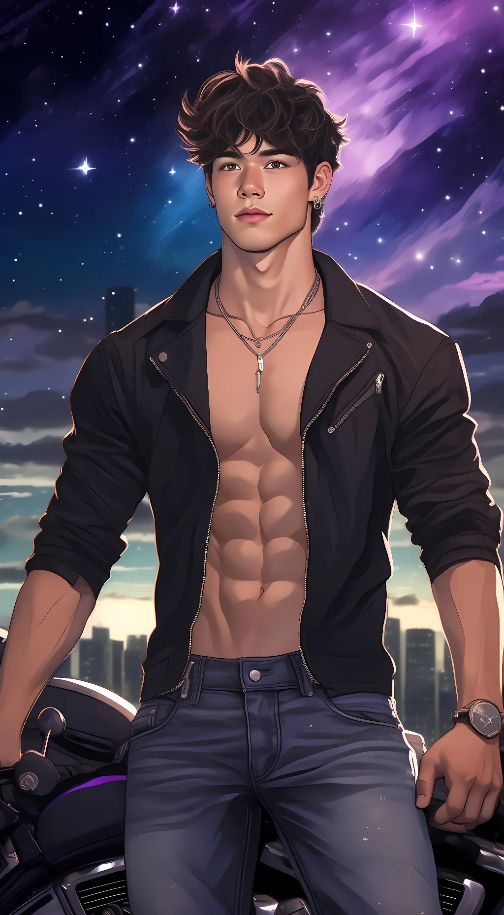 ai character: William Black background