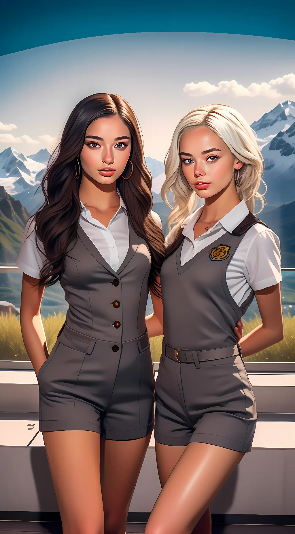 ai character: Emily & Elsa background