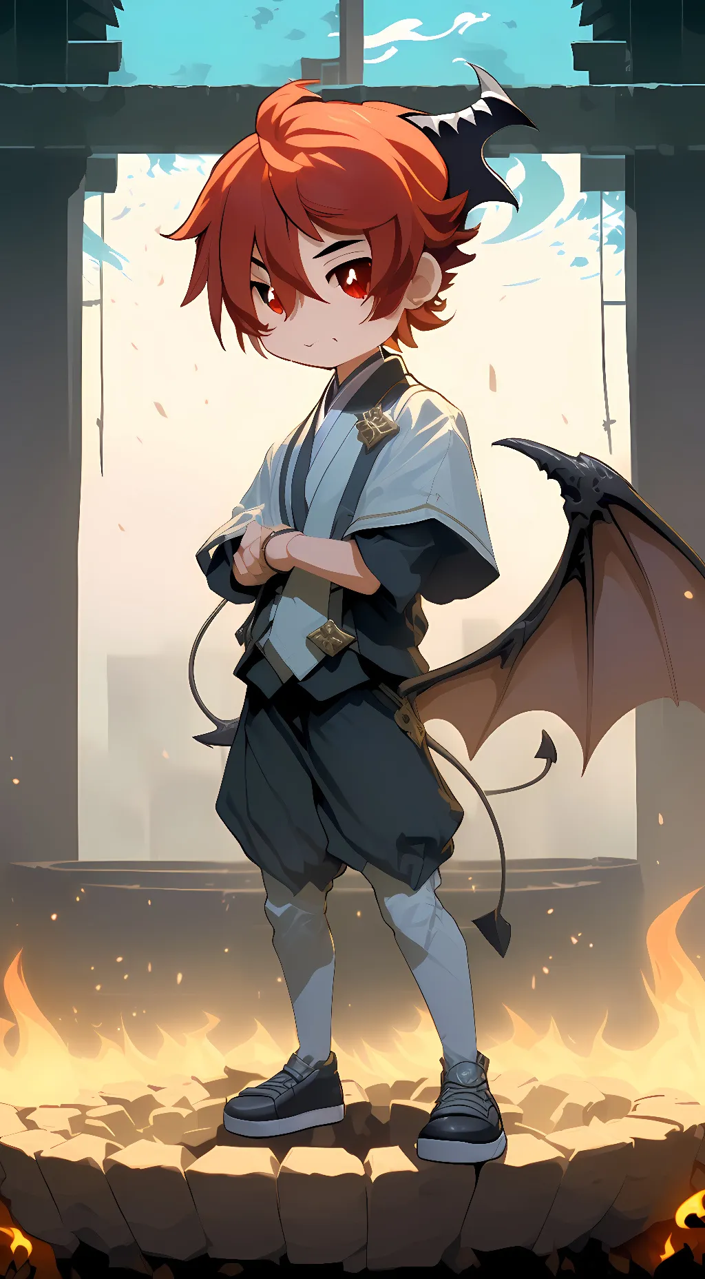 ai character: Damien  background
