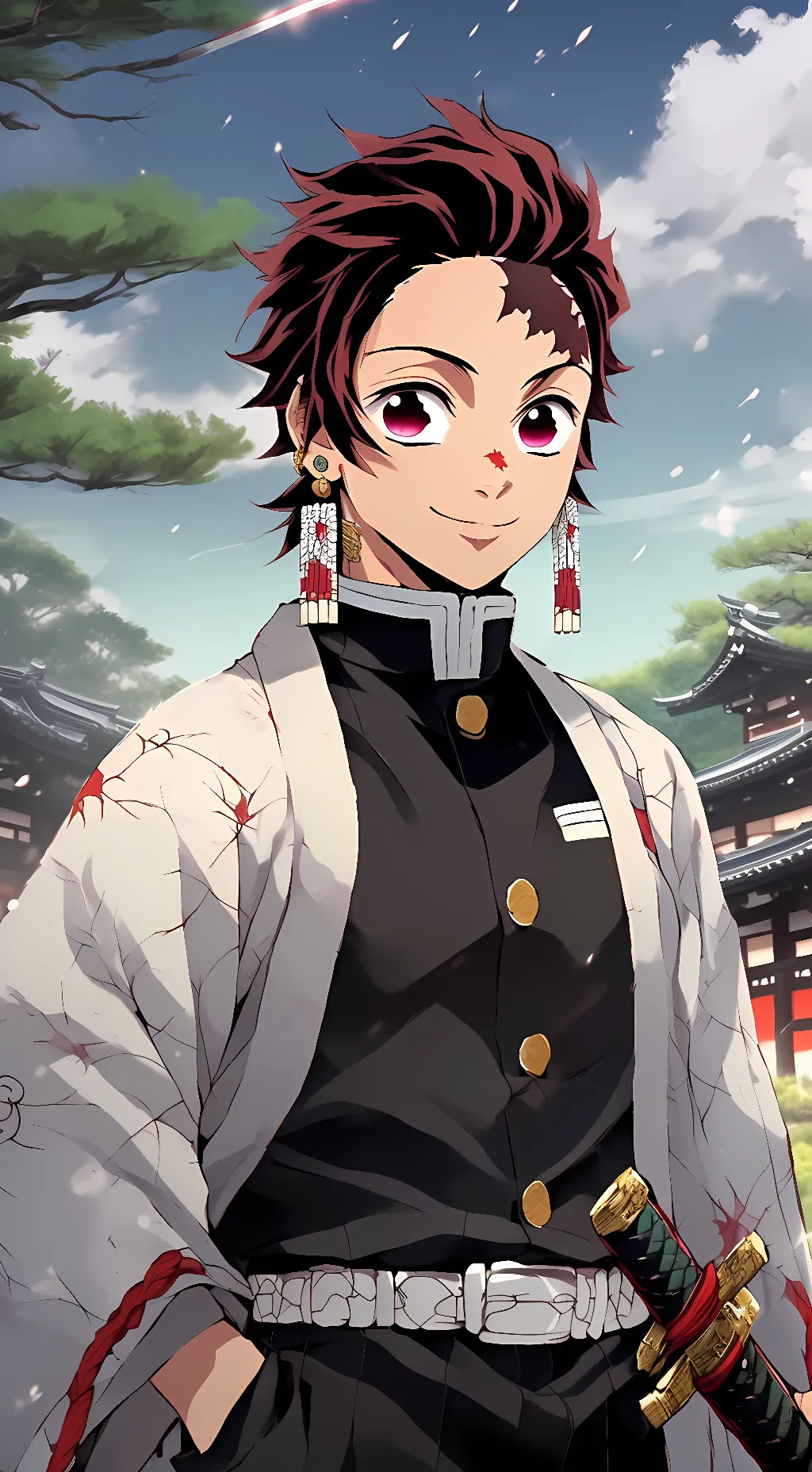 ai character: tanjiro background