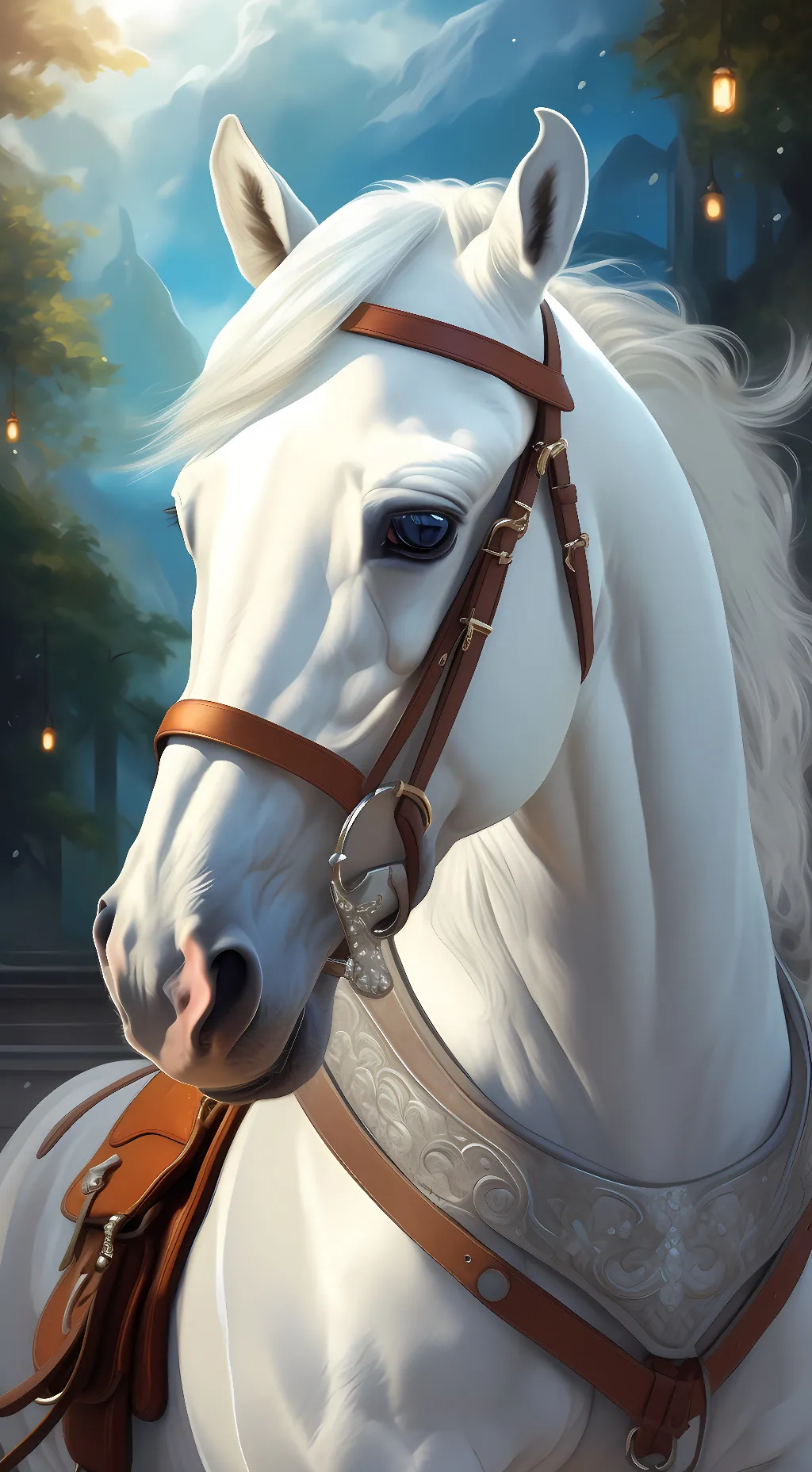 ai character: Glacier background