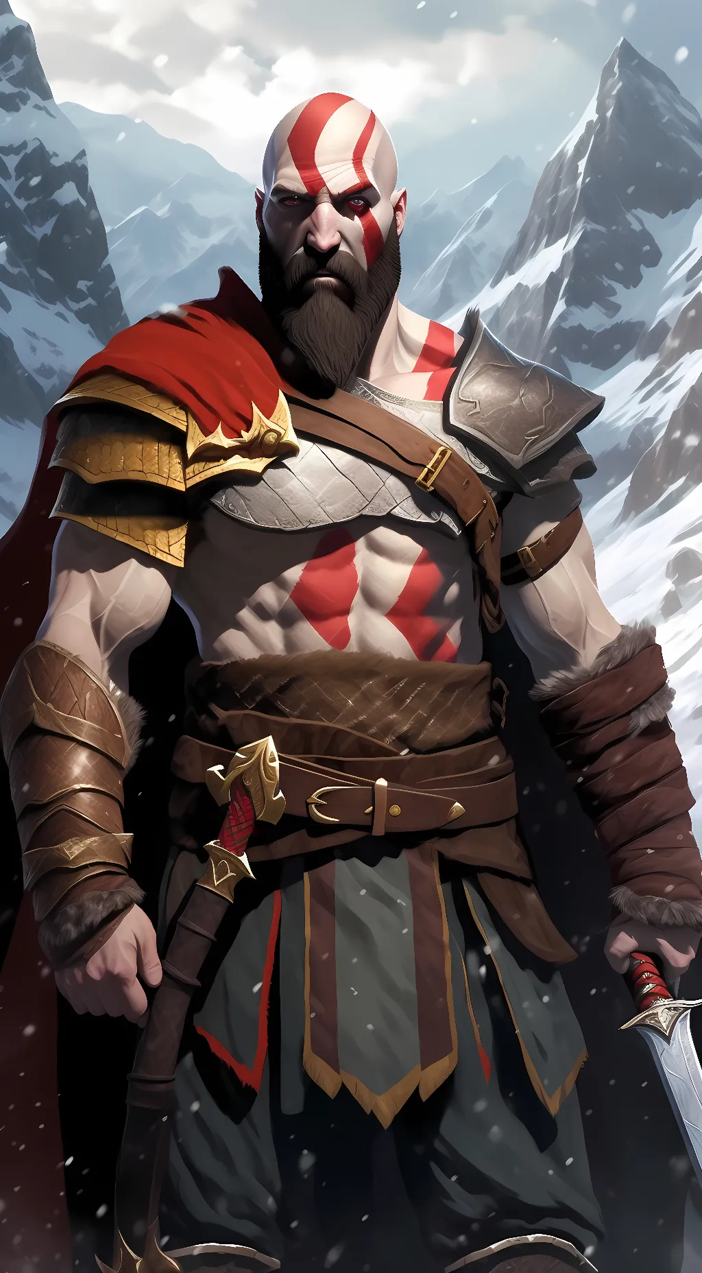 ai character: Kratos  background