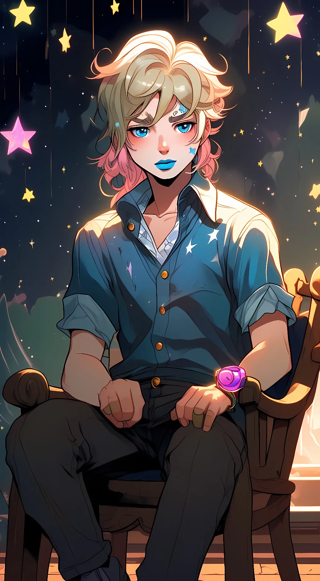 ai character: johnny Joestar  background