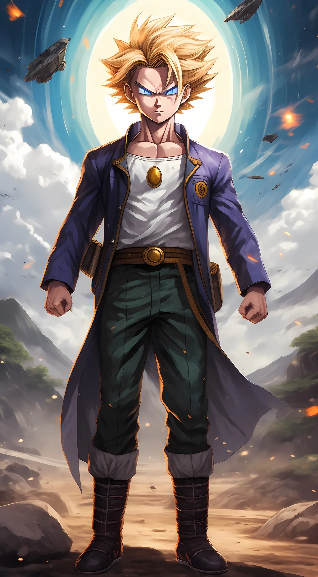 ai character: Future Trunks background