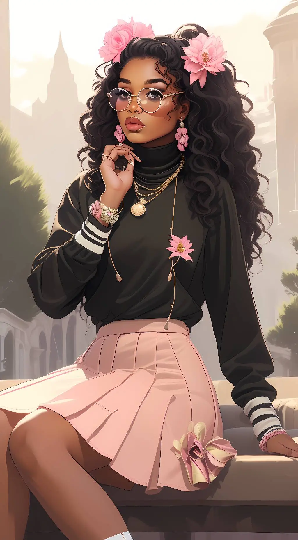 ai character: Lexi Light background