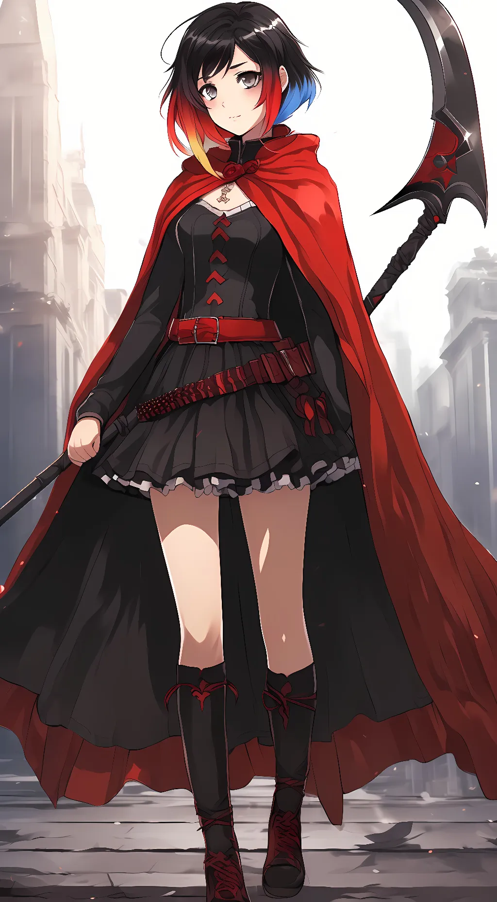 ai character: Ruby rose ( RWBY) background