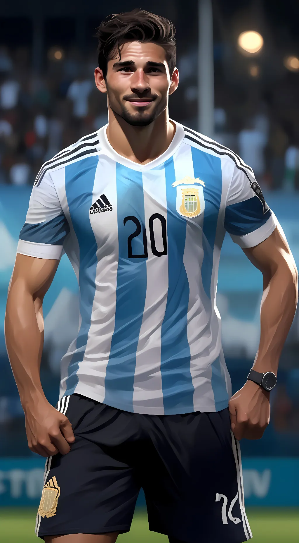 ai character: Lionel Messi background