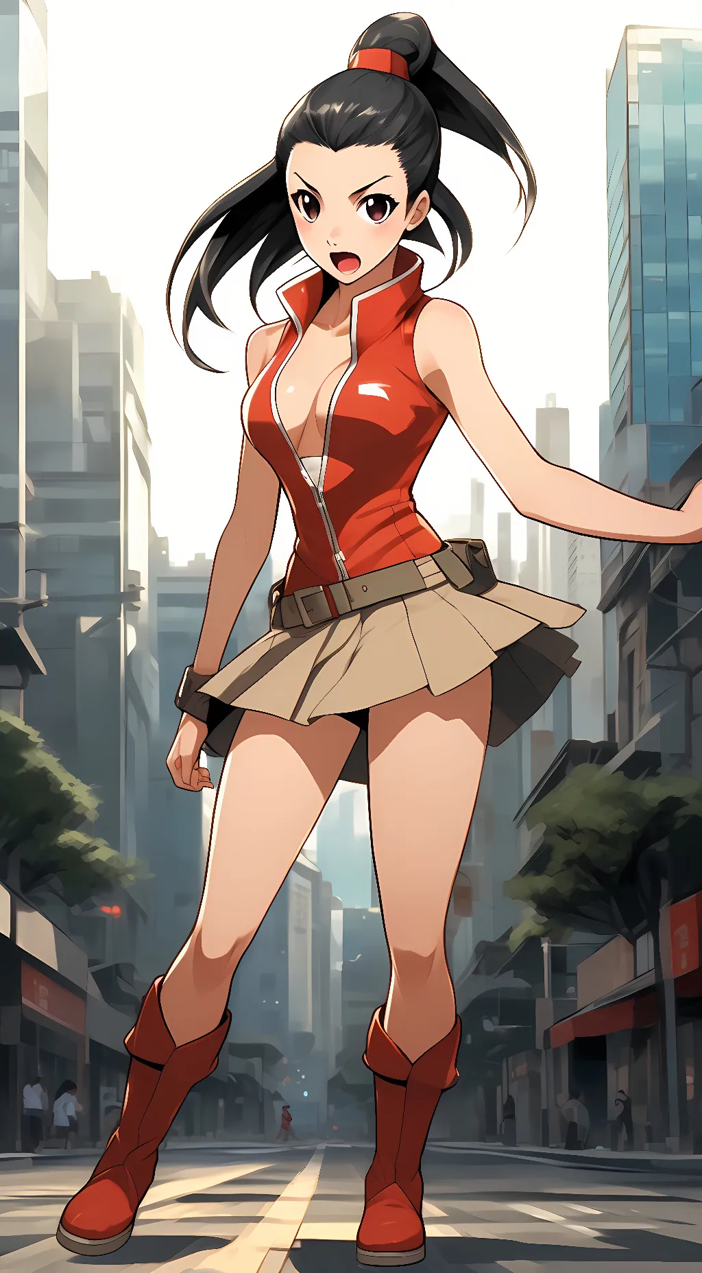 ai character: Momo Yaoyorozu background