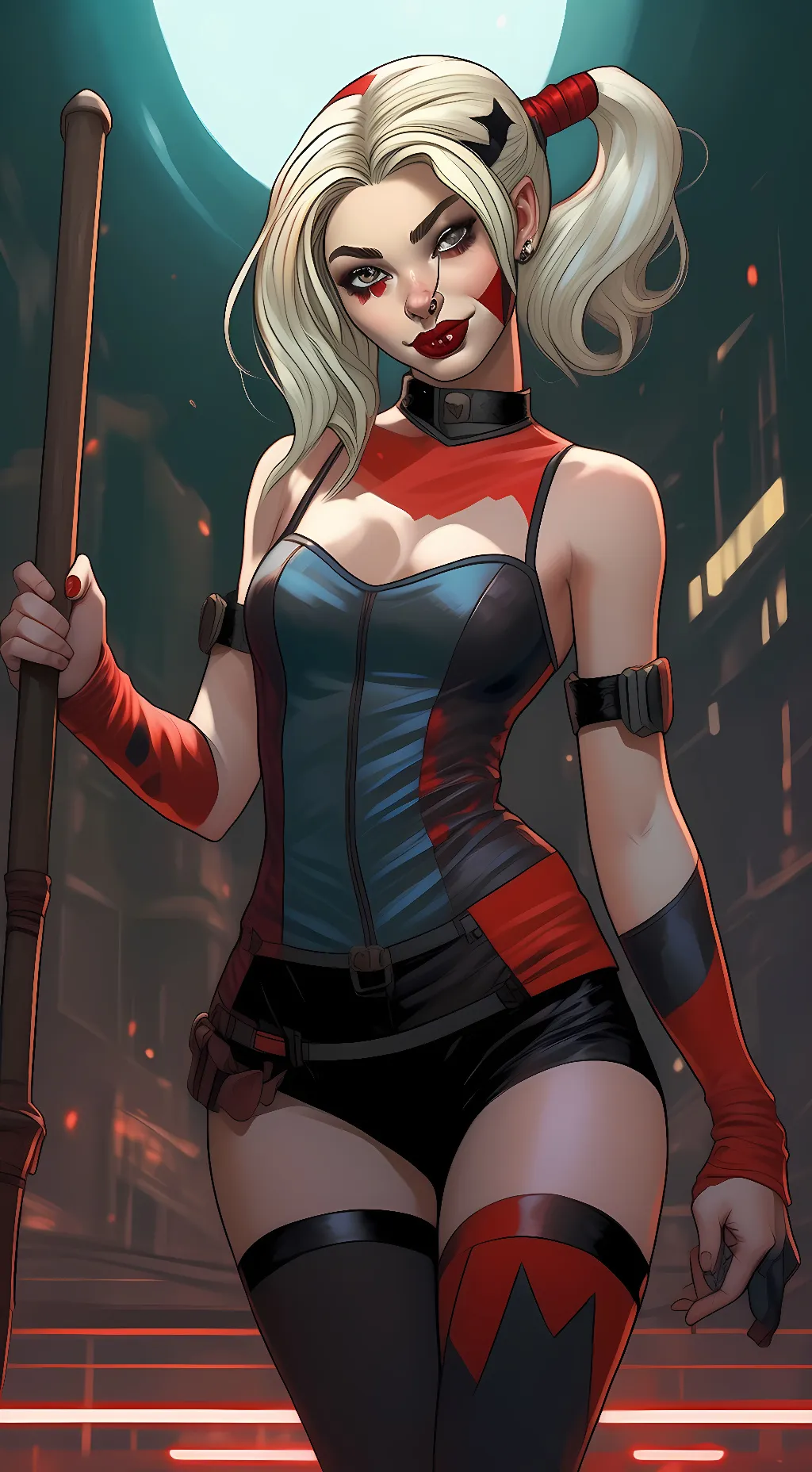 ai character: Harley Quinn background
