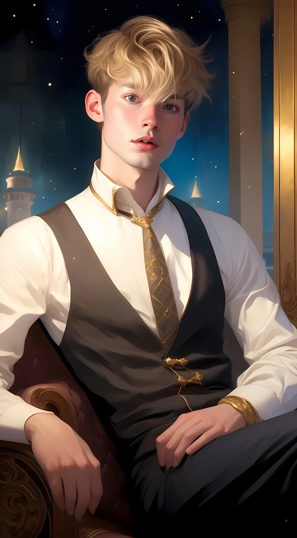 ai character: Sam Golbach  background